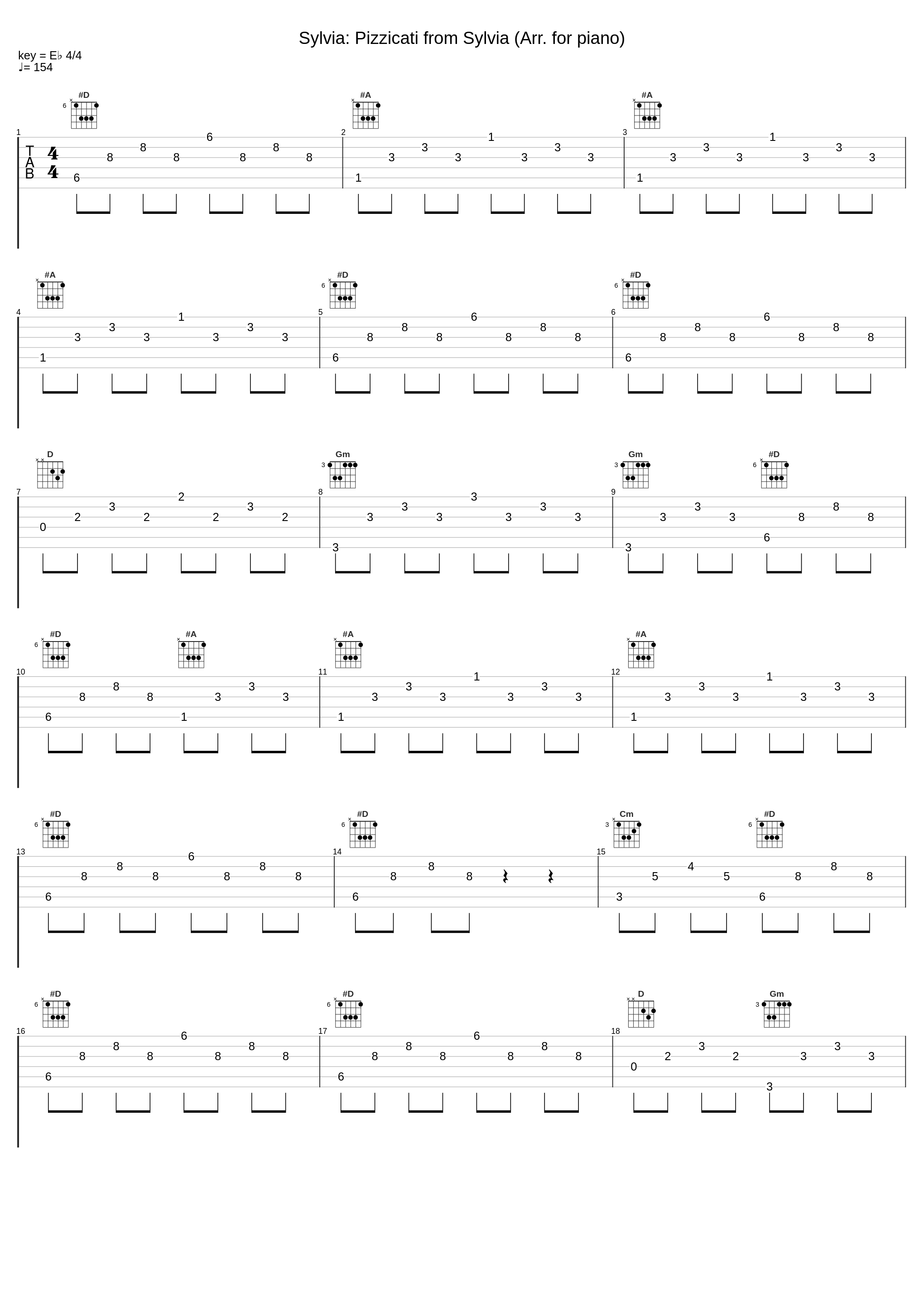 Sylvia: Pizzicati from Sylvia (Arr. for piano)_Peter Nagy_1