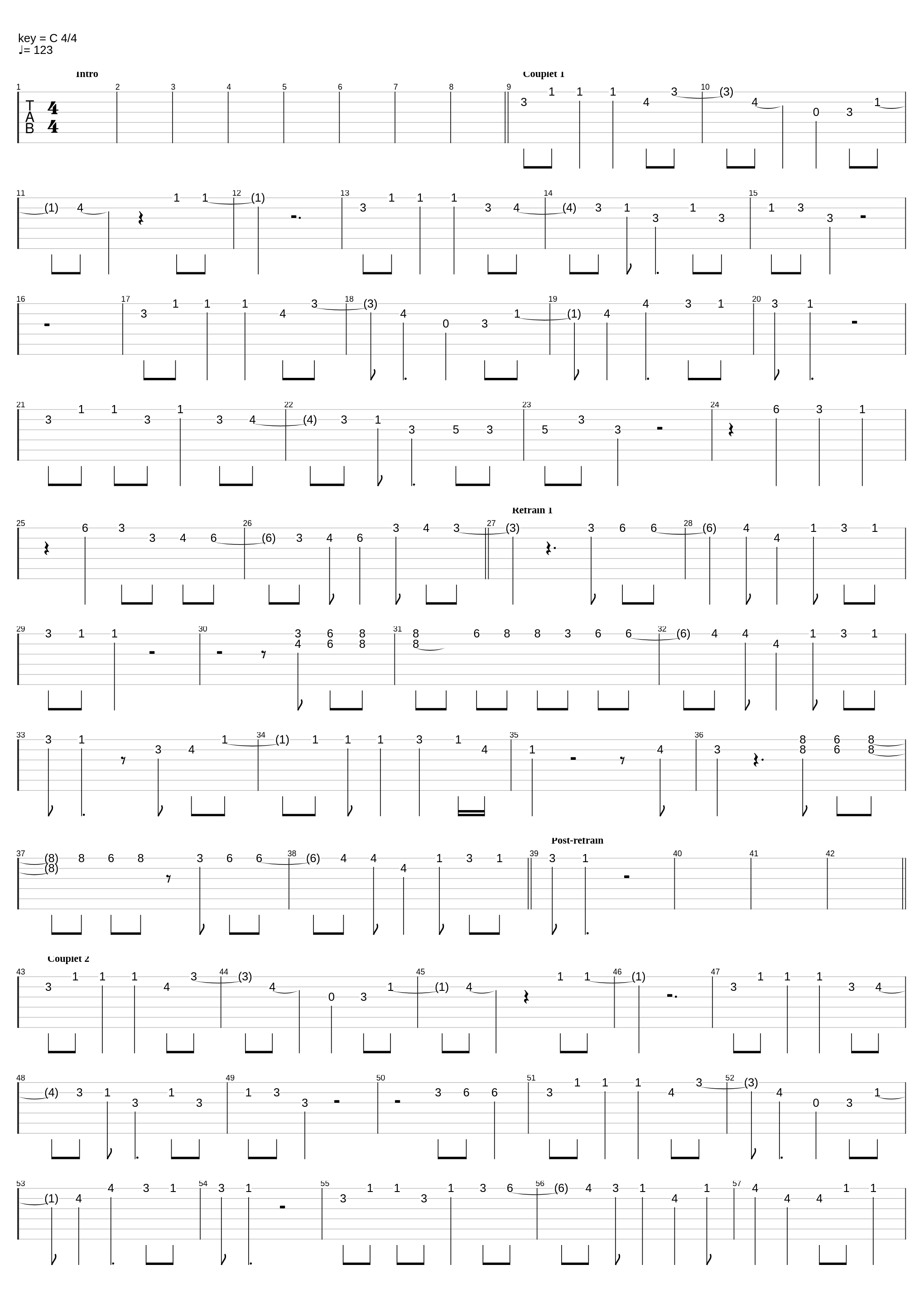 L'aziza (Drop D) + Solo_Daniel Balavoine_1