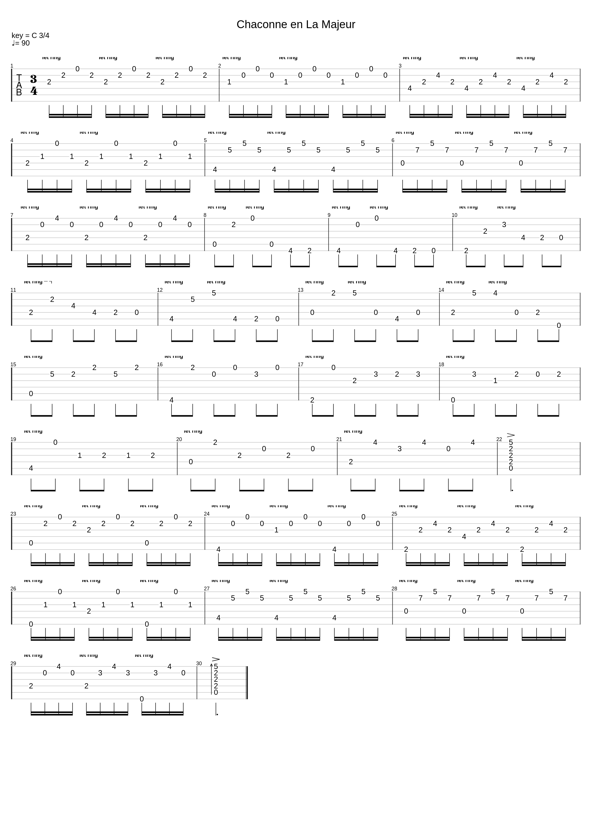 Chaconne En La Majeur_David Kellner_1