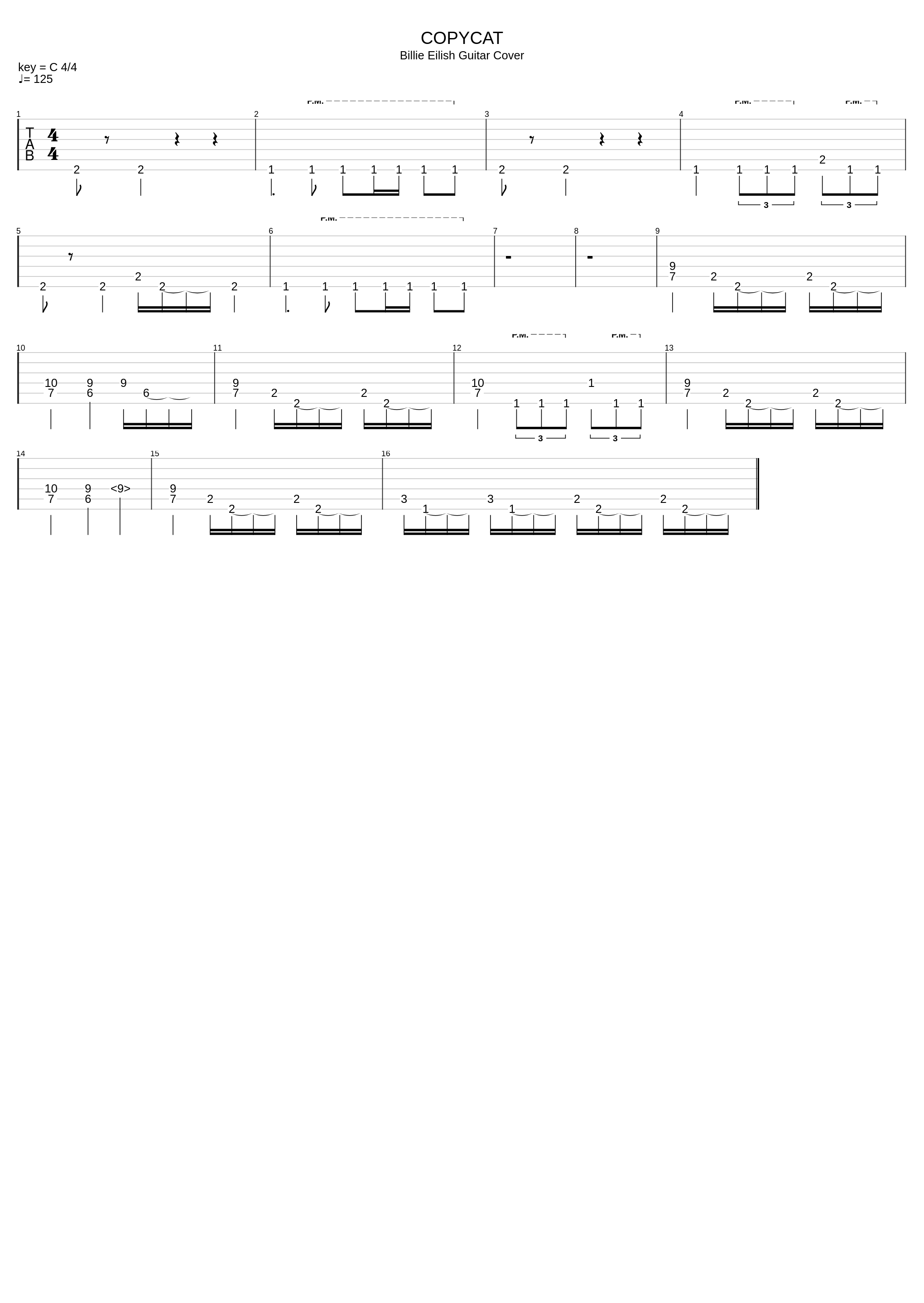 COPYCAT (Billie Eilish Guitar Cover)_Whiteblood_1