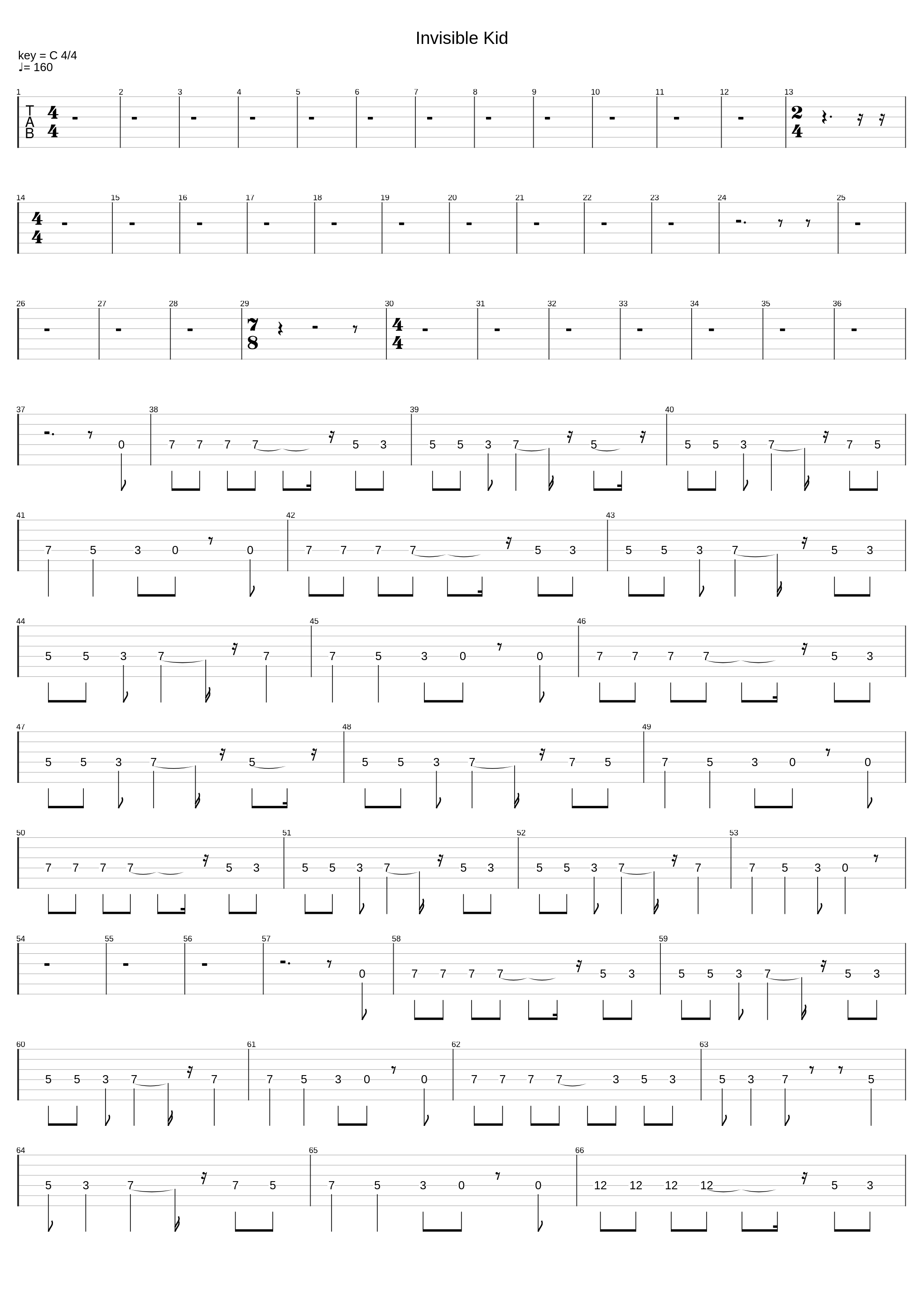 Invisible Kid (Drop B Tuning)_Metallica_1