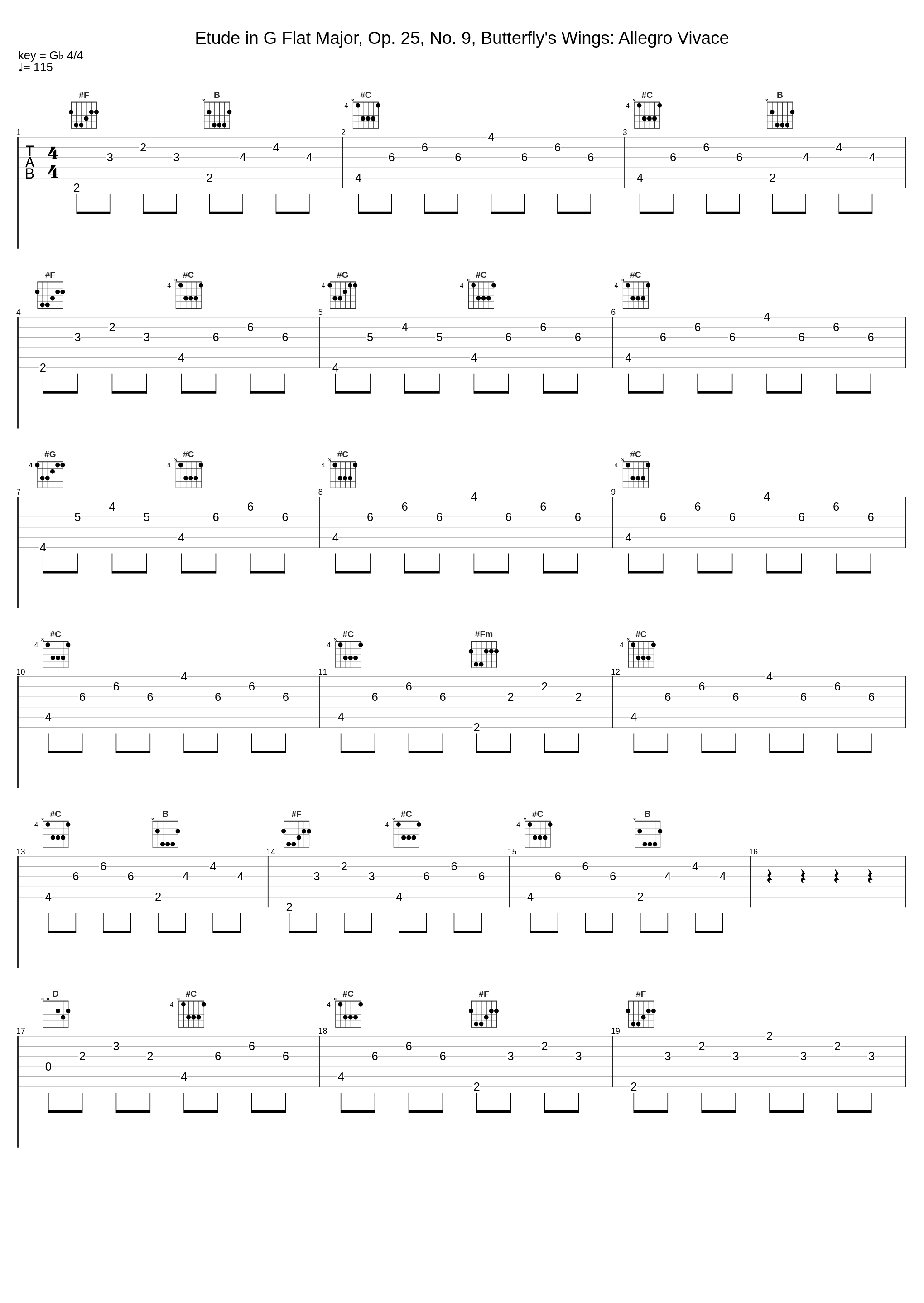 Etude in G Flat Major, Op. 25, No. 9, Butterfly's Wings: Allegro Vivace_Walter Rinaldi,Frédéric Chopin_1
