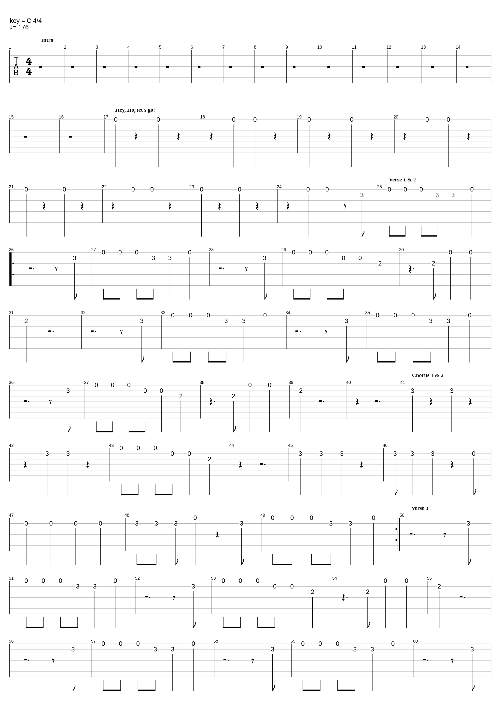 Blitzkreig Bop (Barre Chords)_The Ramones_1