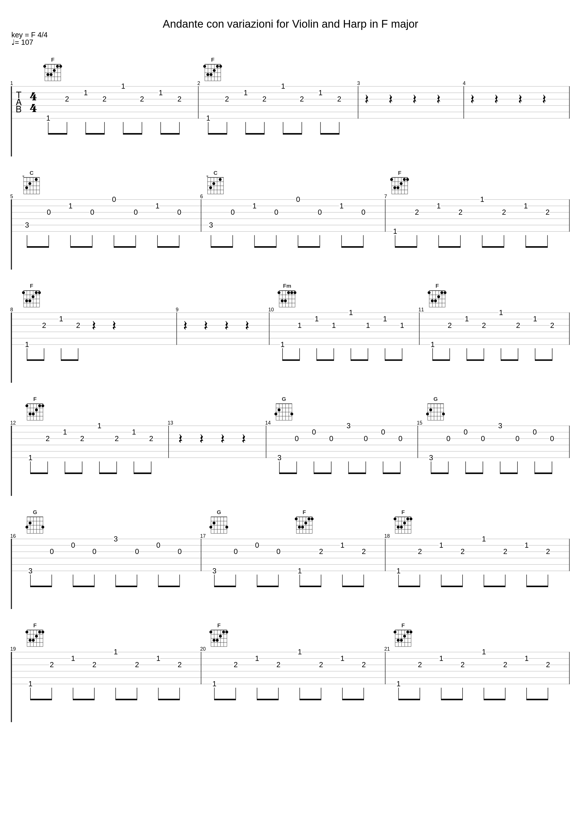 Andante con variazioni for Violin and Harp in F major_Josef Suk_1