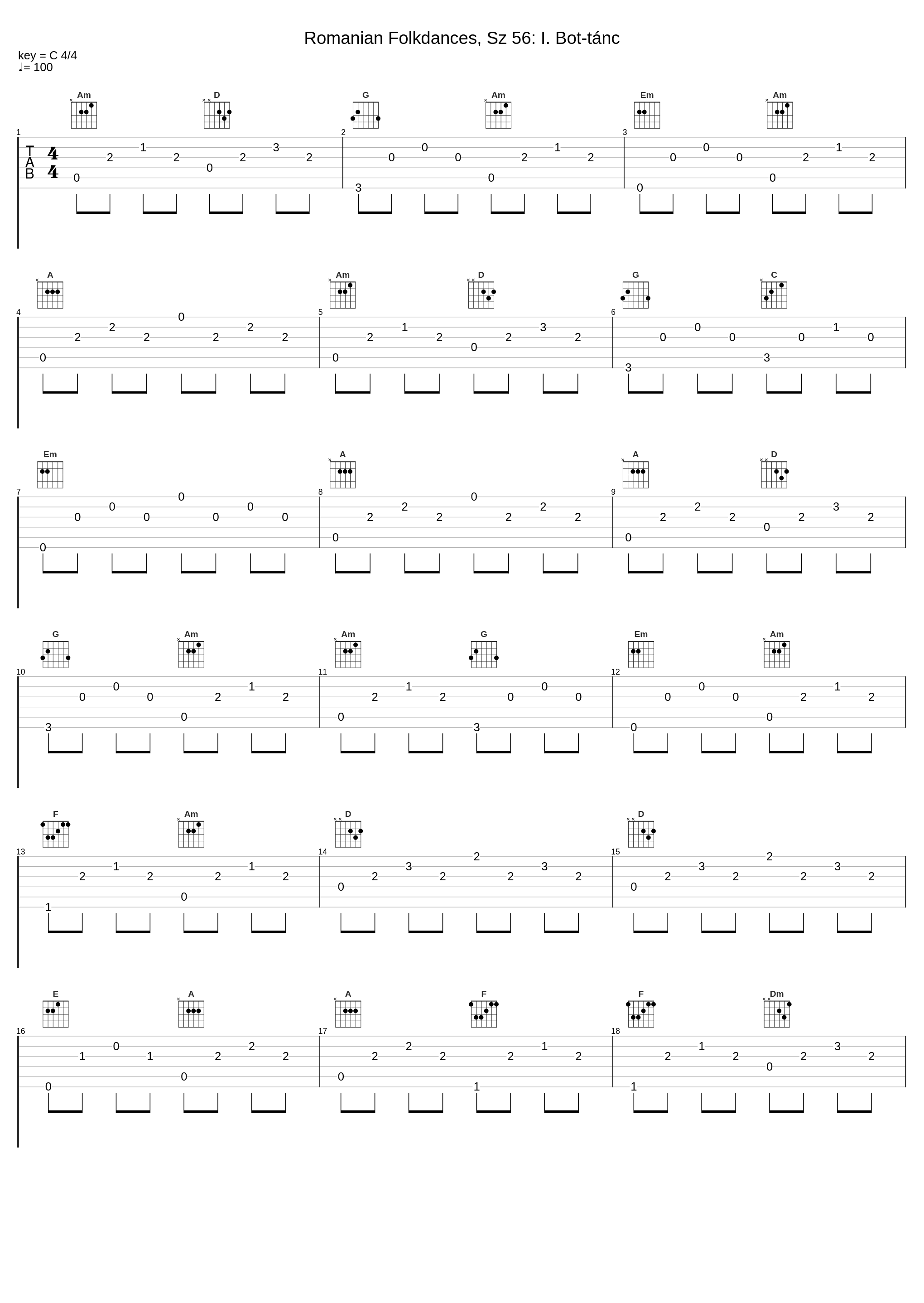 Romanian Folkdances, Sz 56: I. Bot-tánc_Klara Würtz_1