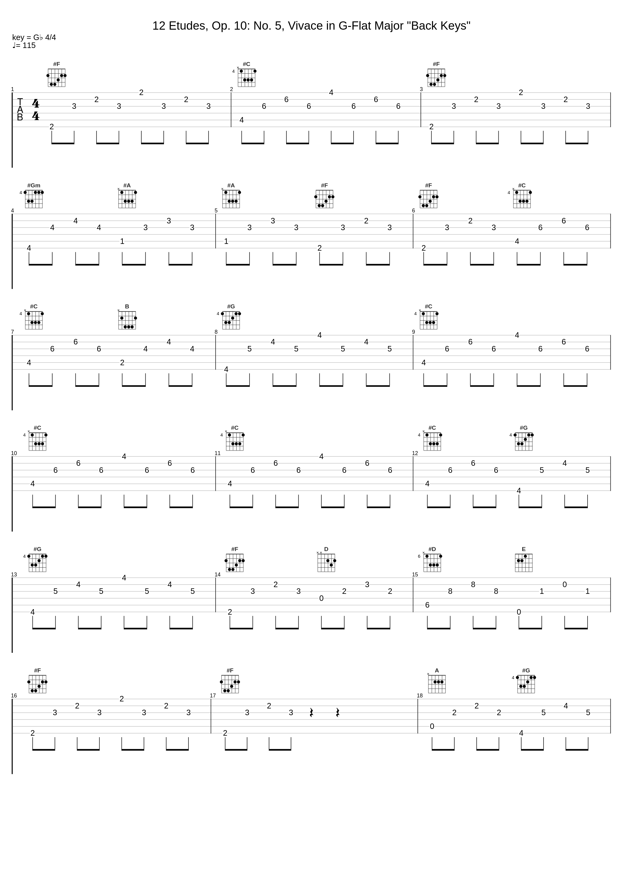 12 Etudes, Op. 10: No. 5, Vivace in G-Flat Major "Back Keys"_Frédéric Chopin,Vitalij Margulis_1