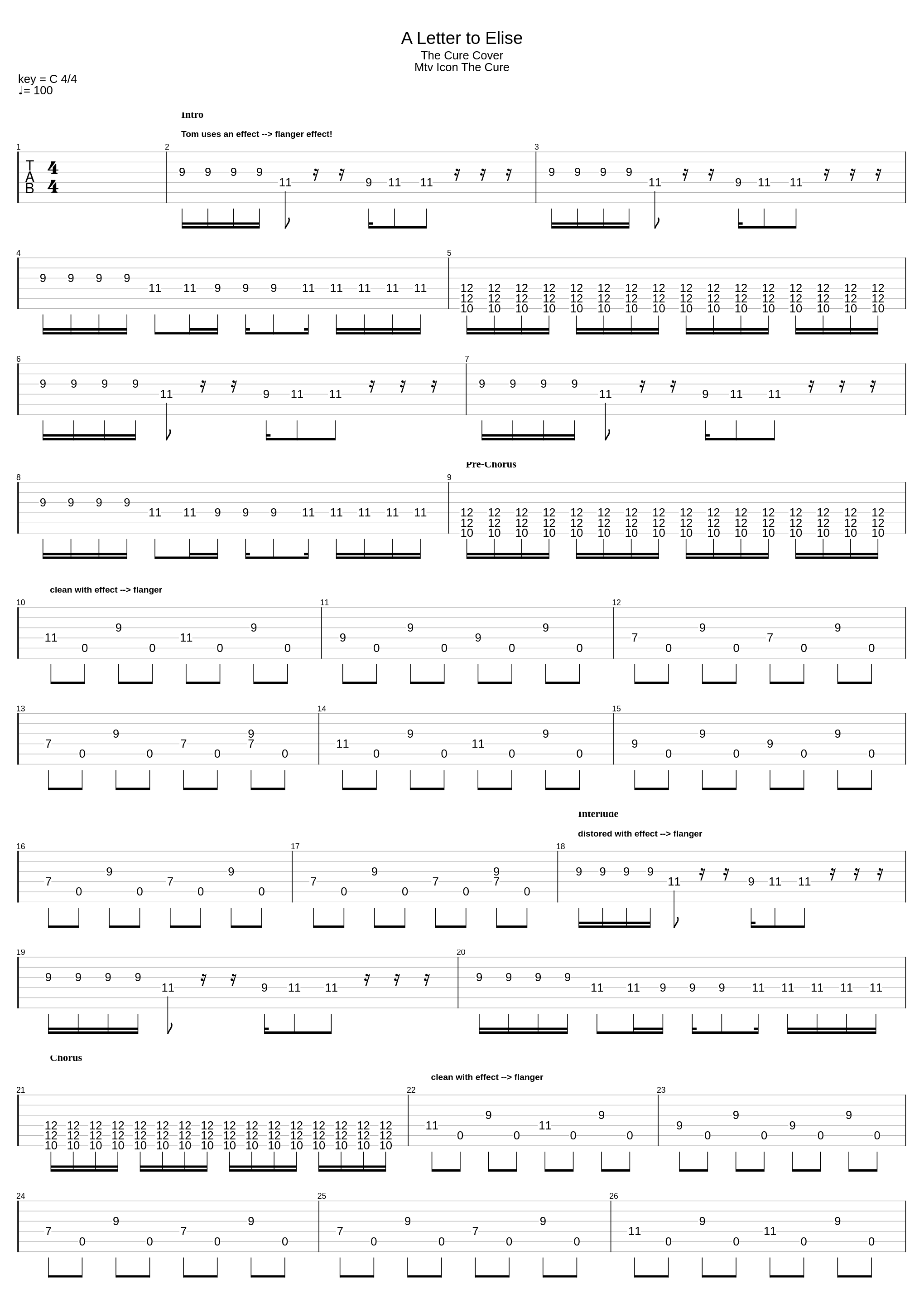 A Letter To Elise (The Cure cover)_Blink-182_1