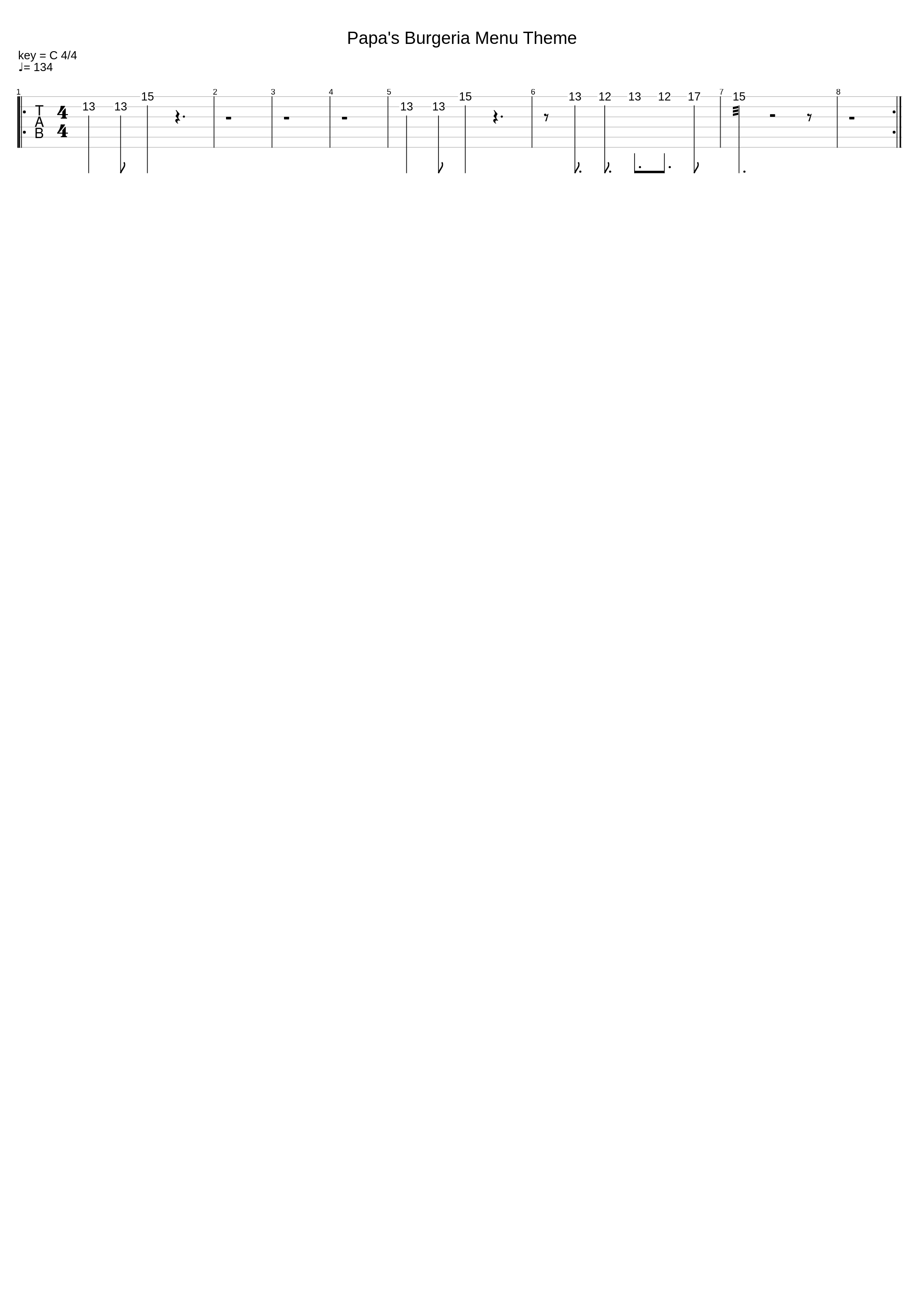 Papa's Burgeria_Papa's Burgeria Menu Music/Theme_1