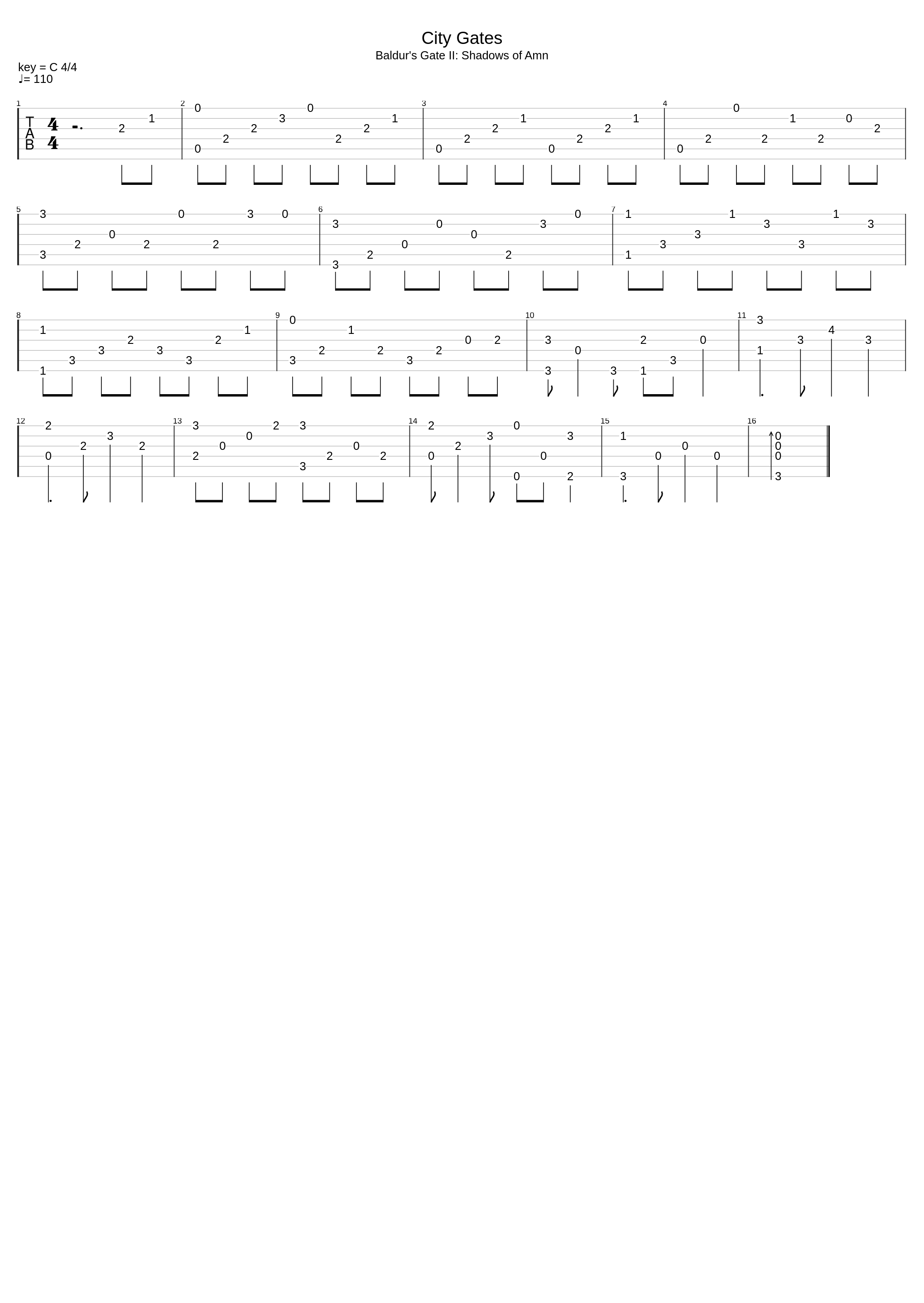 City Gates- Baldurs Gate II_arr. Harry Murrell_1