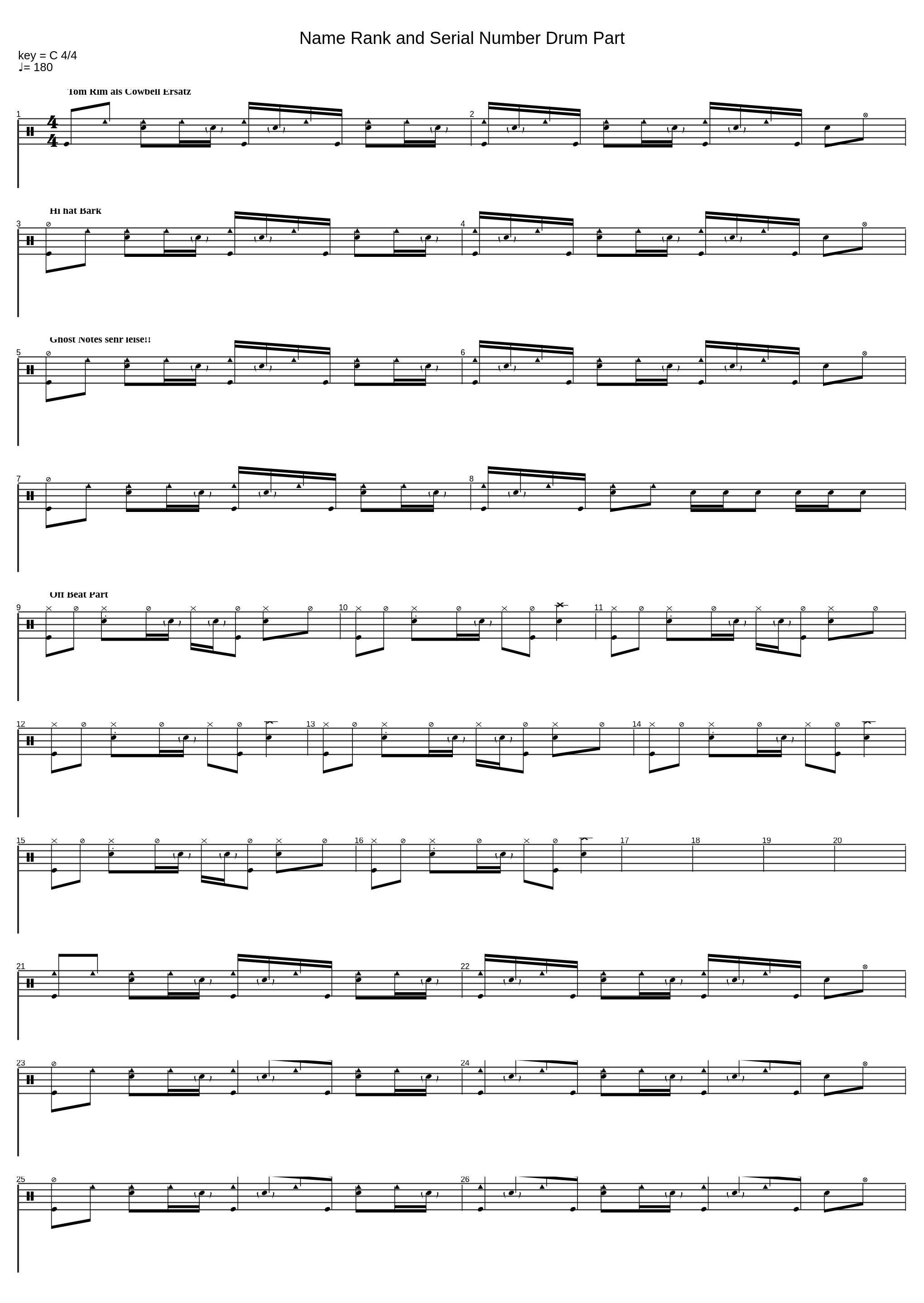 Name Rank and Serial Number Drum Part_Manolo Serio_1