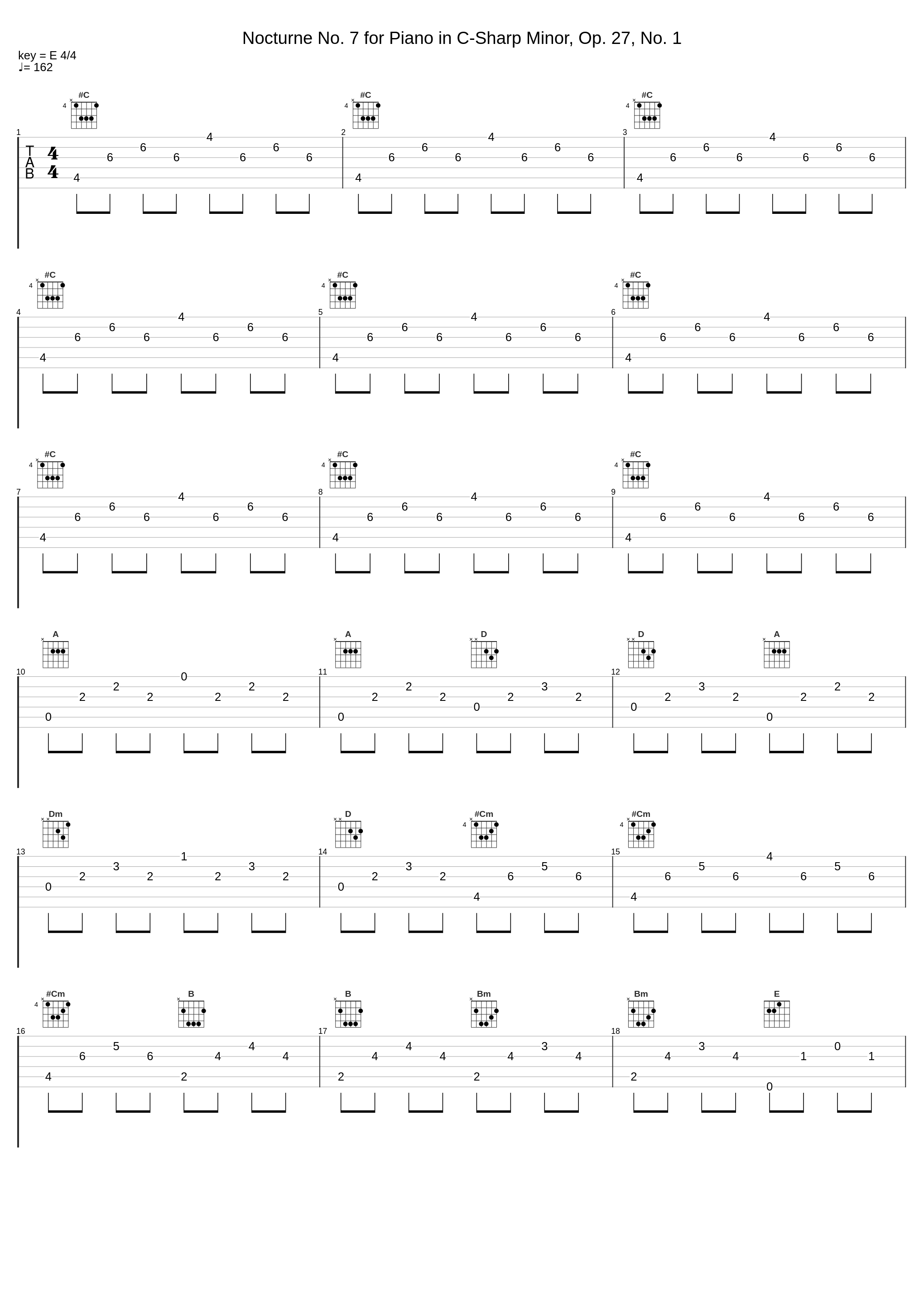 Nocturne No. 7 for Piano in C-Sharp Minor, Op. 27, No. 1_Vitalij Margulis,Frédéric Chopin_1