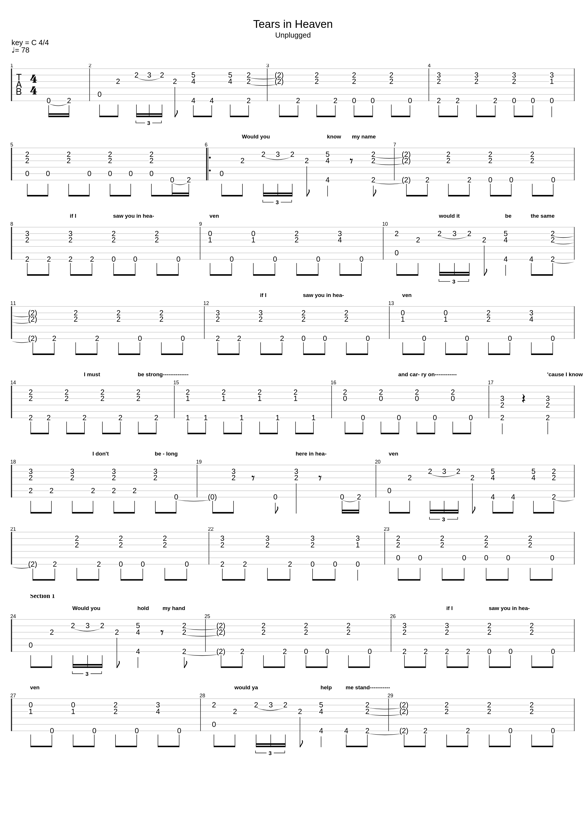 Tears in Heaven [regular version] - Rockschool Acoustic Guitar grade 5_Suchaitguitars@Gmail.Com_1