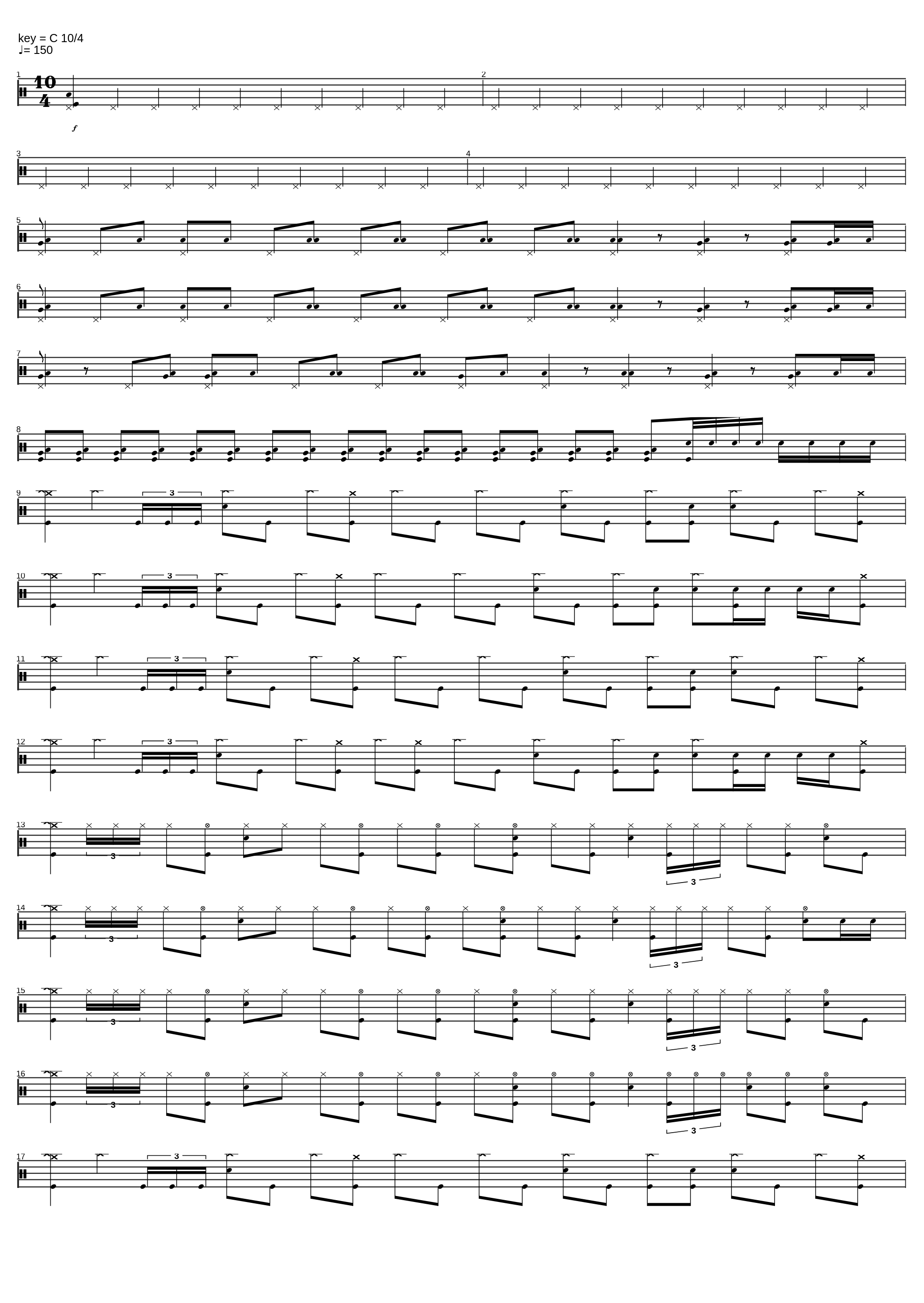 Steampunk Drum transcription_Exosphere_1