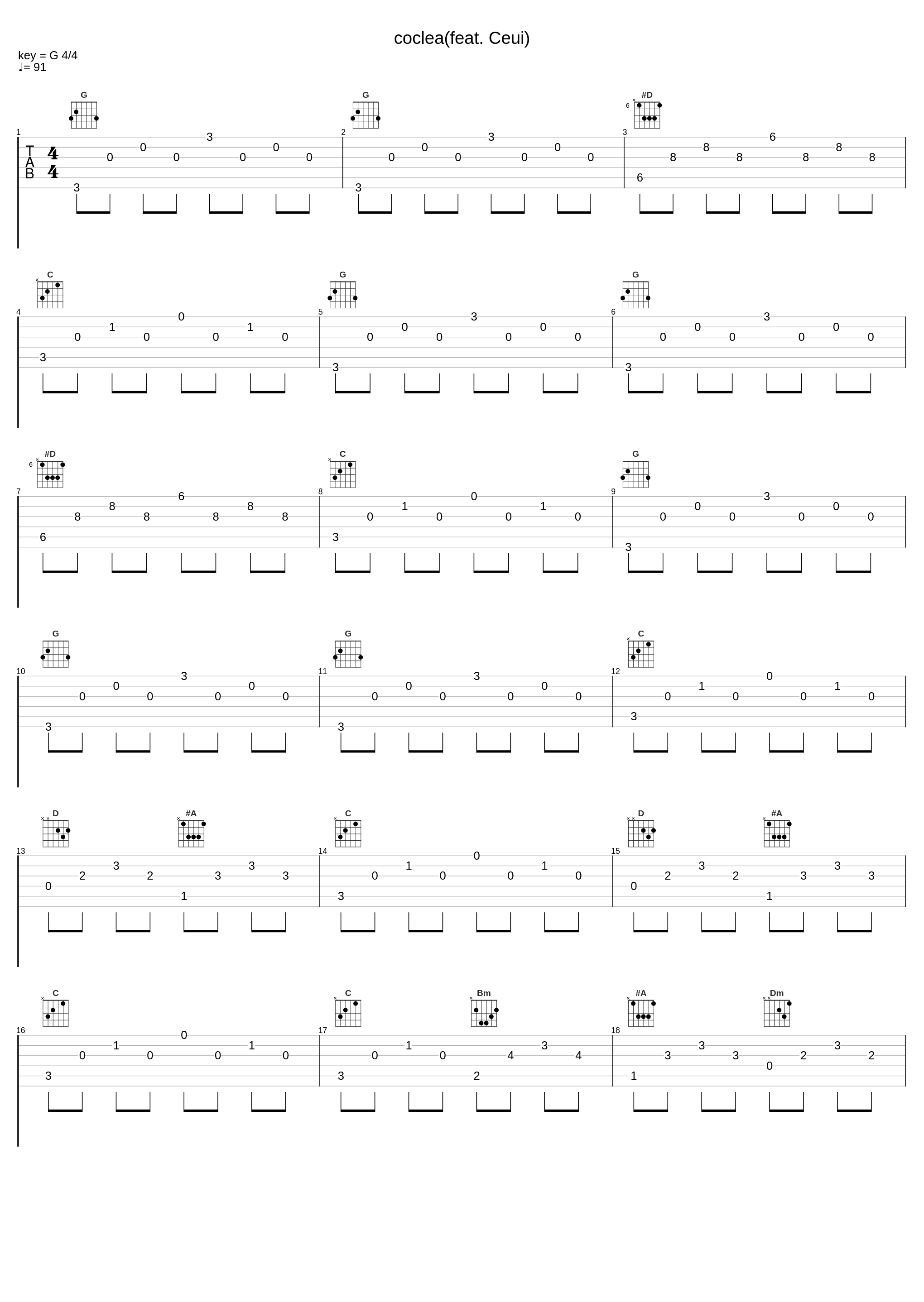 coclea(feat. Ceui)_solfa,Ceui_1