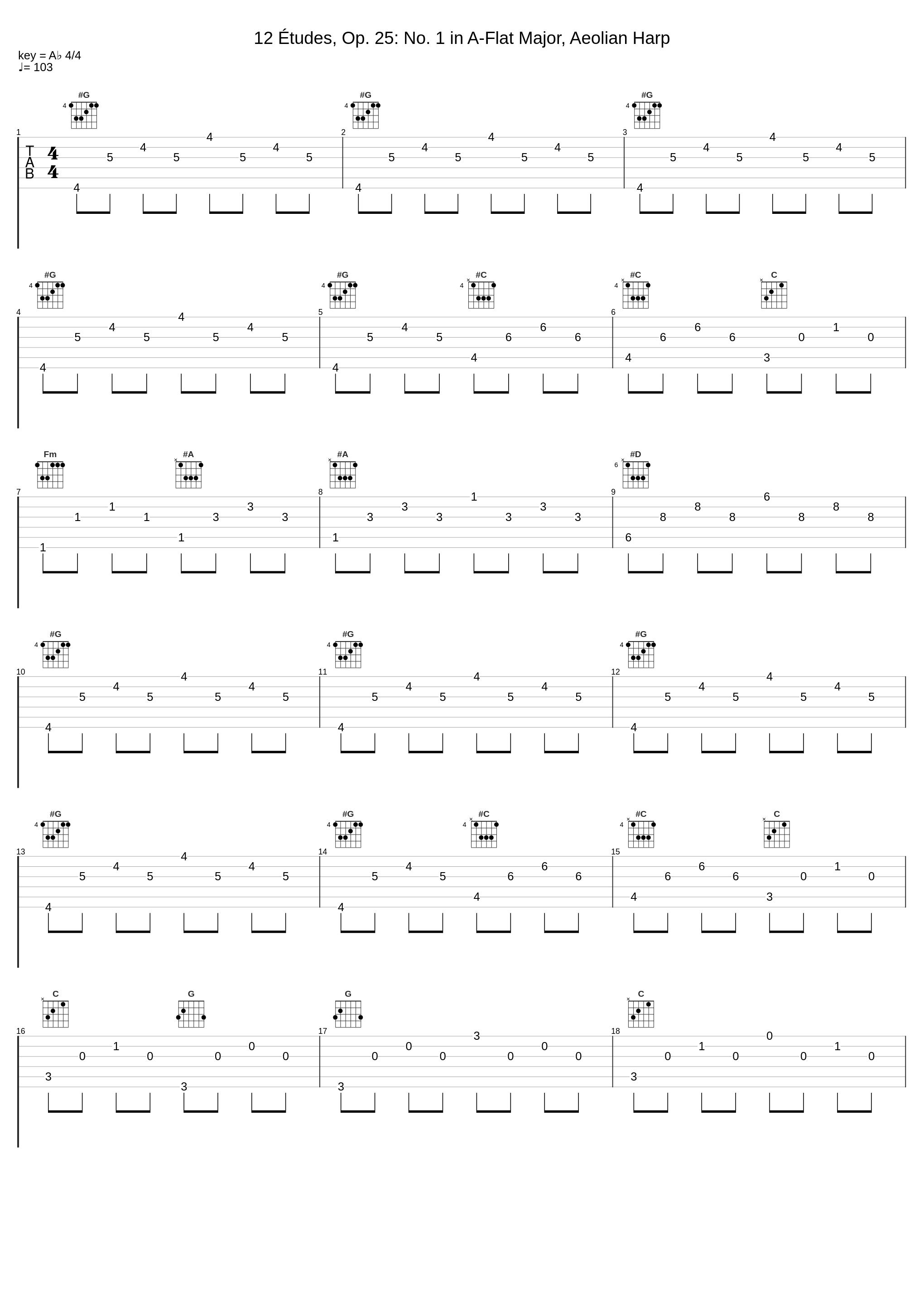 12 Études, Op. 25: No. 1 in A-Flat Major, Aeolian Harp_Orazio Maione,Frédéric Chopin_1