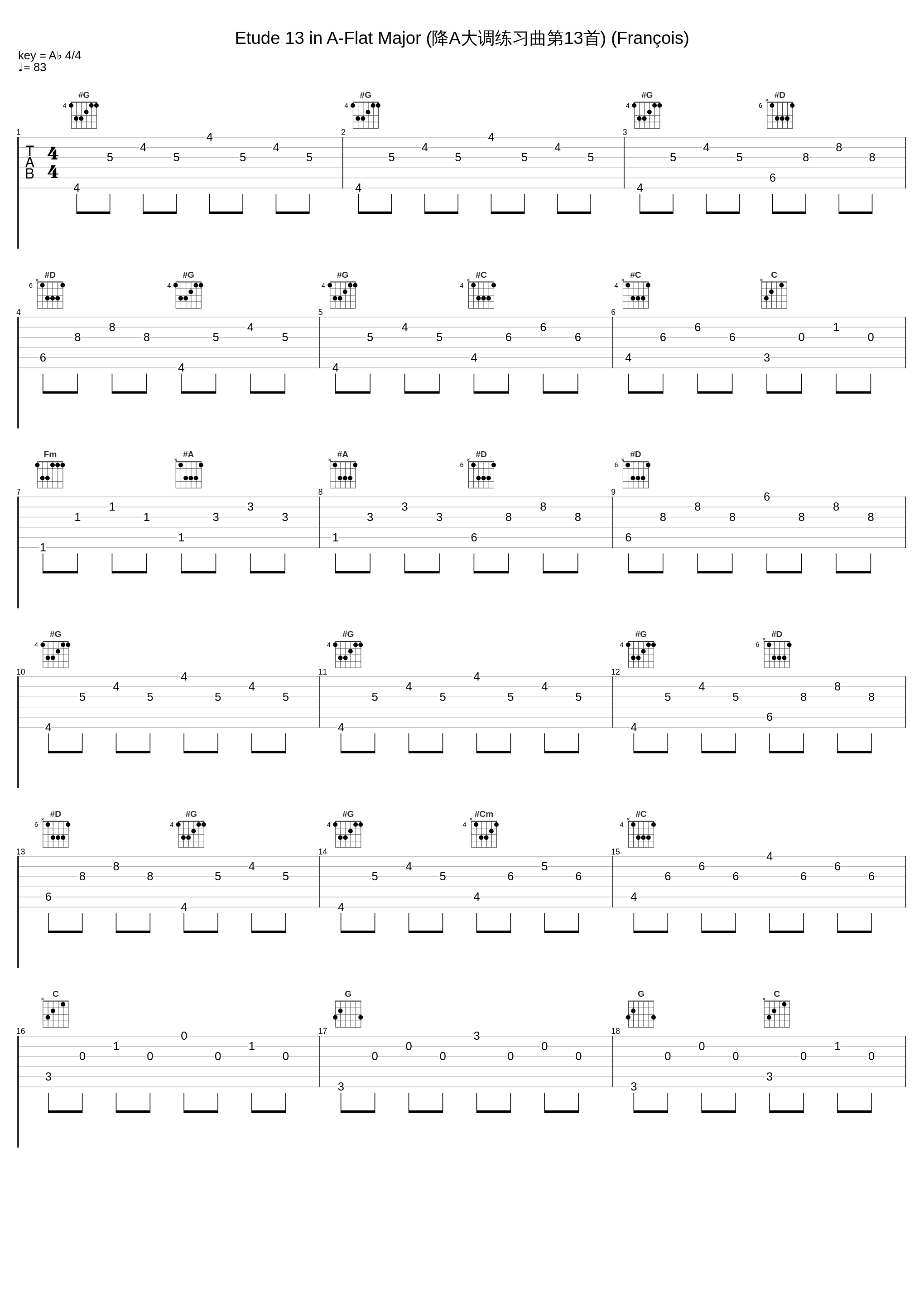 Etude 13 in A-Flat Major (降A大调练习曲第13首) (François)_Samson François_1