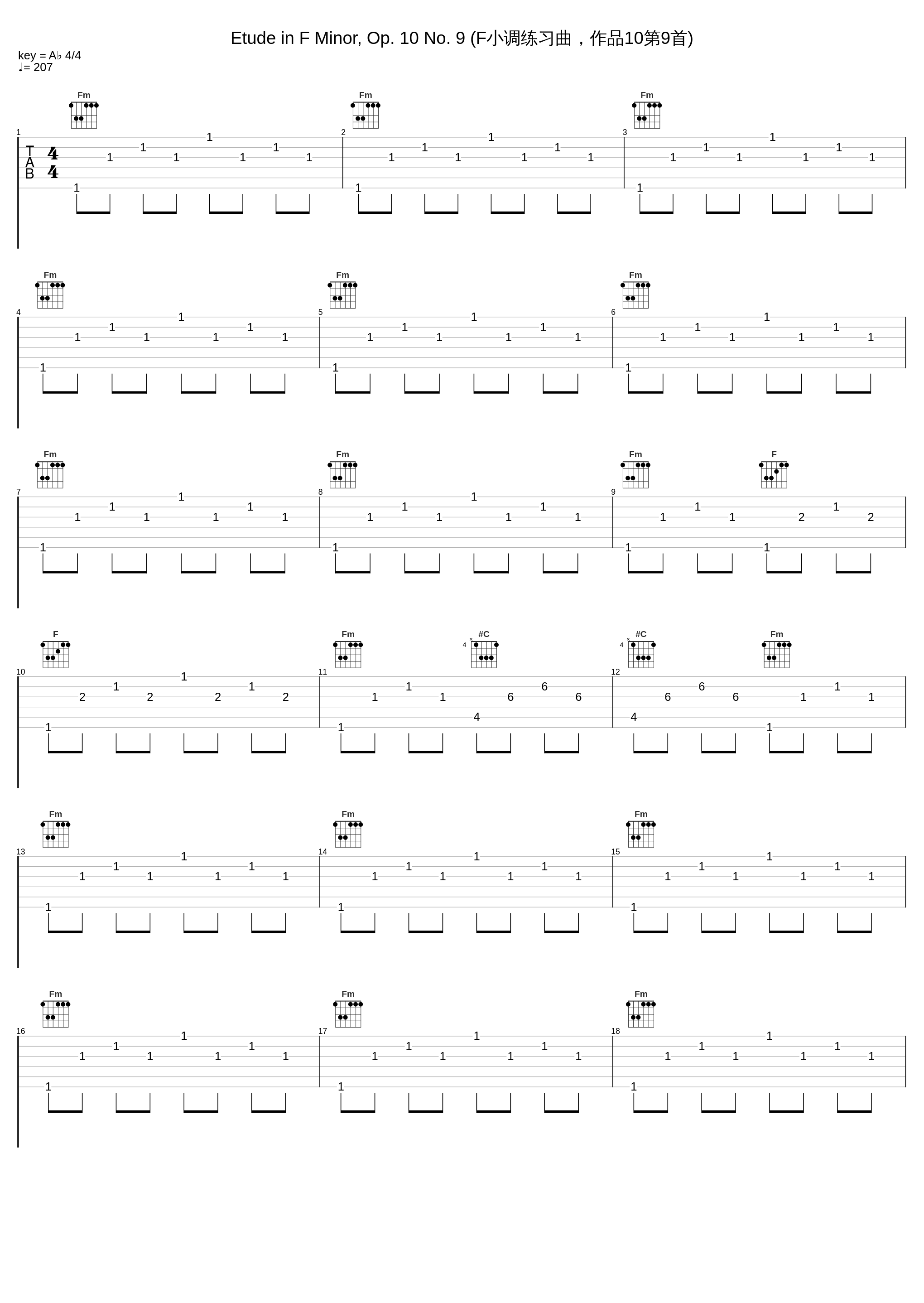 Etude in F Minor, Op. 10 No. 9 (F小调练习曲，作品10第9首)_Samson François_1
