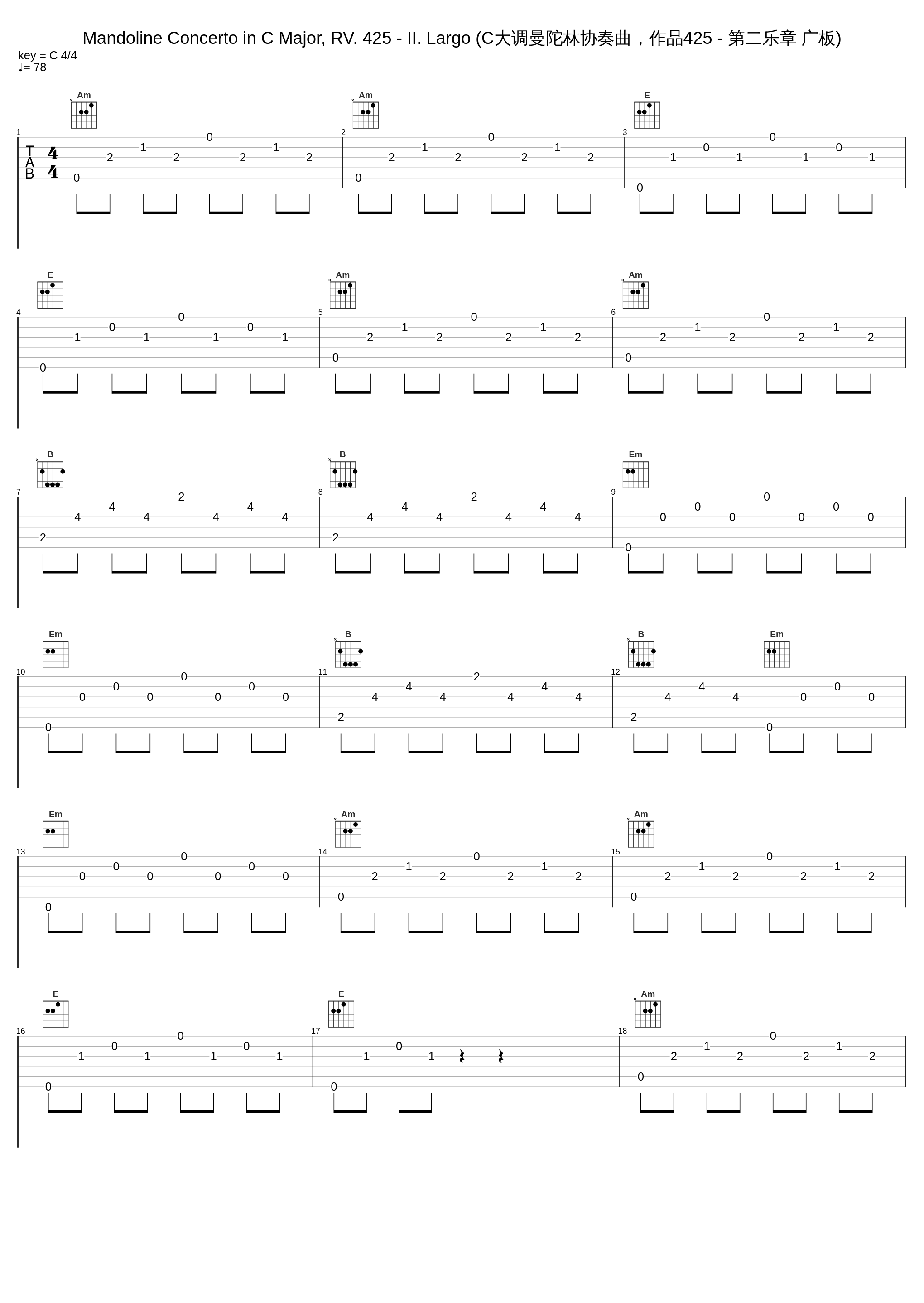 Mandoline Concerto in C Major, RV. 425 - II. Largo (C大调曼陀林协奏曲，作品425 - 第二乐章 广板)_Budapest Strings,Béla Bánfalvi,Lajos Mayer_1