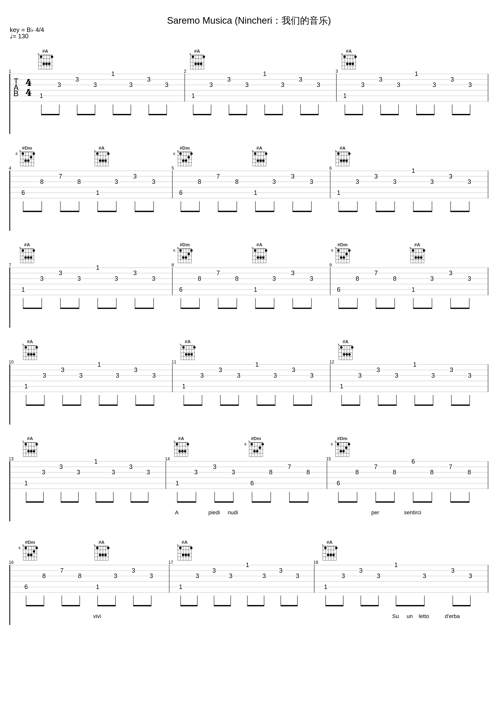 Saremo Musica (Nincheri：我们的音乐)_Alessandro Safina_1