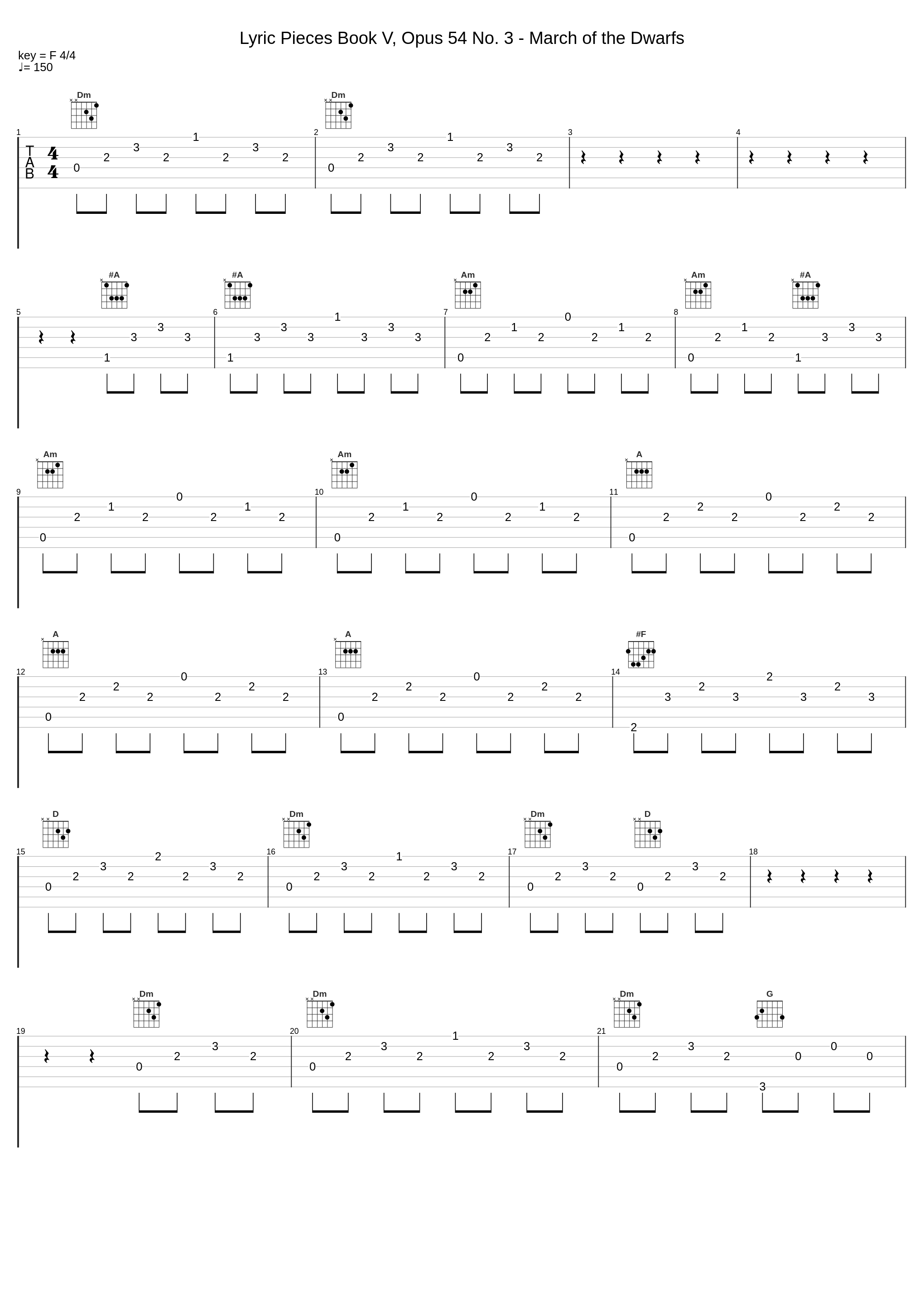 Lyric Pieces Book V, Opus 54 No. 3 - March of the Dwarfs_Edvard Grieg,Nologo_1