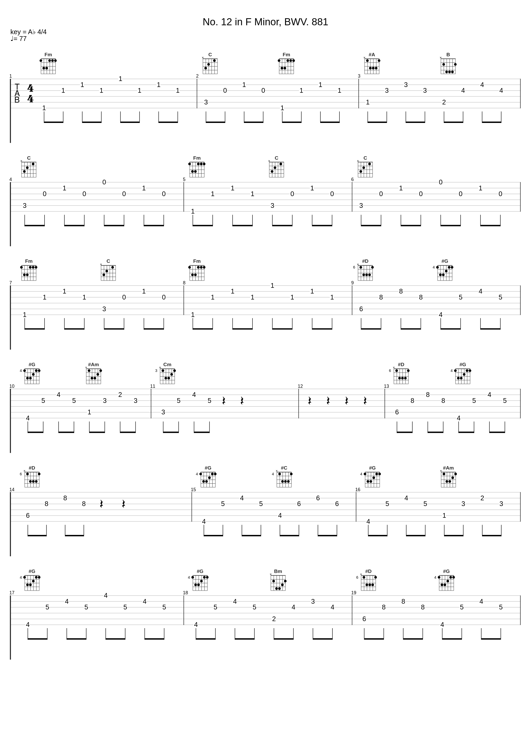 No. 12 in F Minor, BWV. 881_Maria Yudina_1