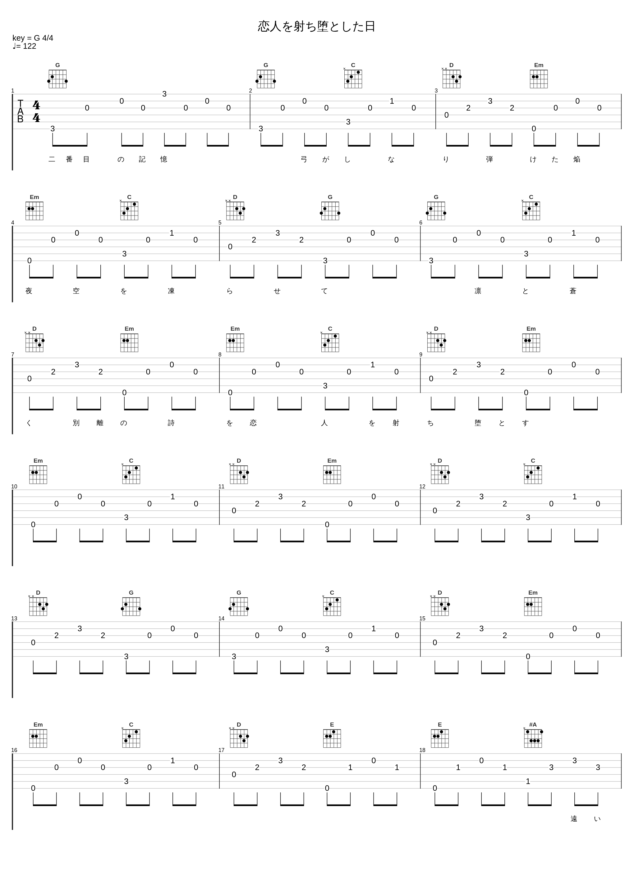 恋人を射ち堕とした日_Sound Horizon_1