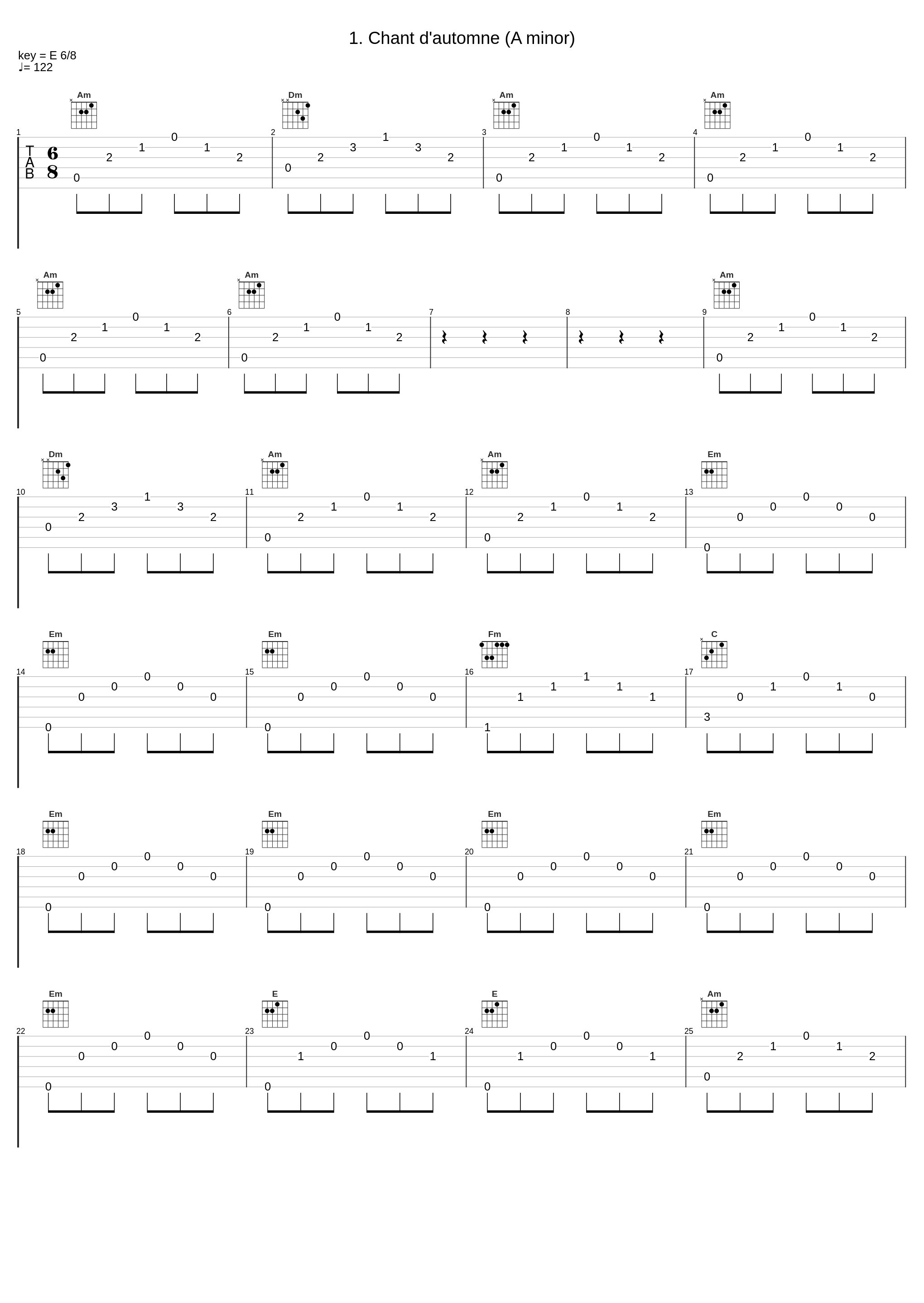 1. Chant d'automne (A minor)_Marc Mauillon,Anne Le Bozec_1