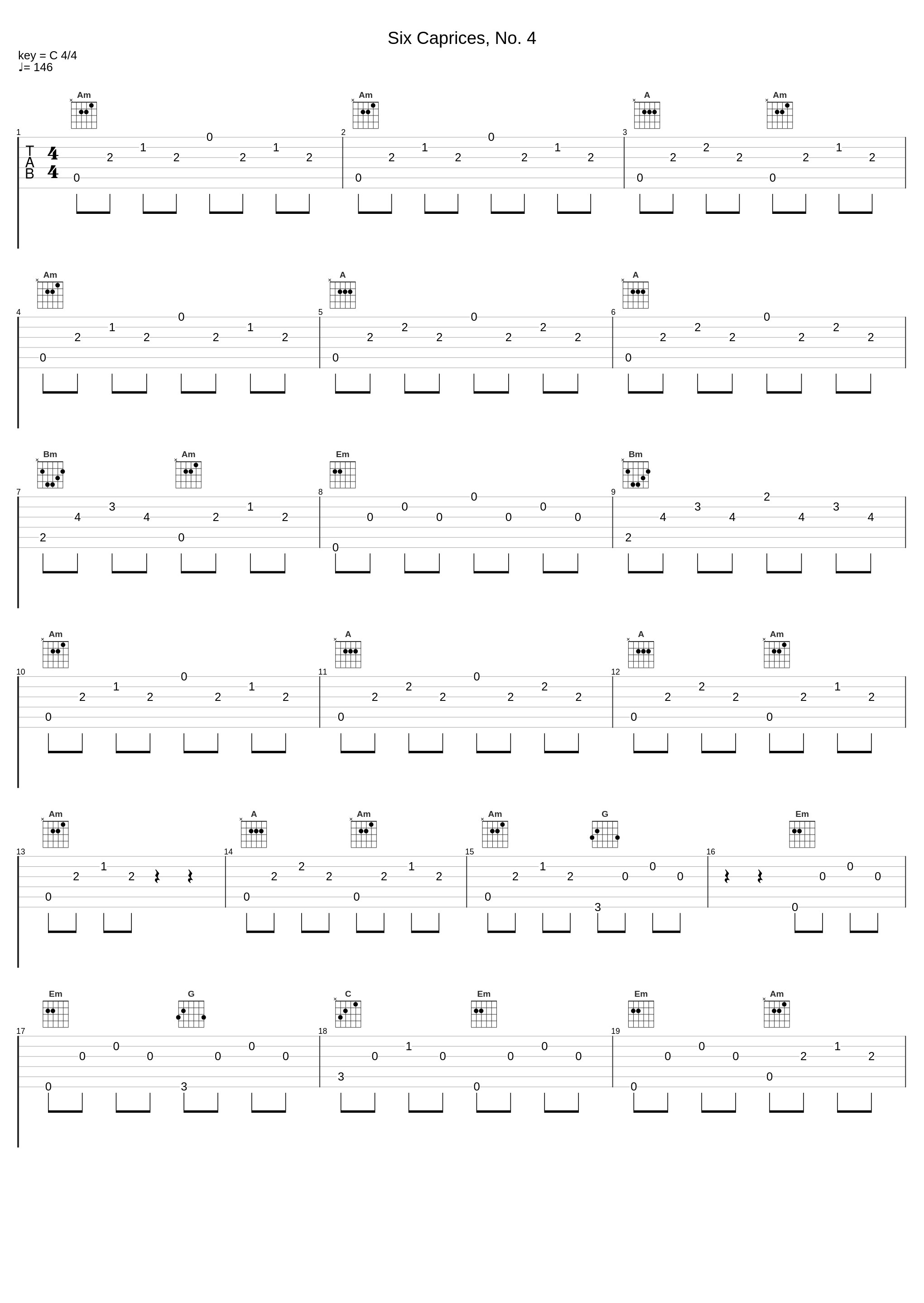 Six Caprices, No. 4_Matteo Carcassi,Nologo_1