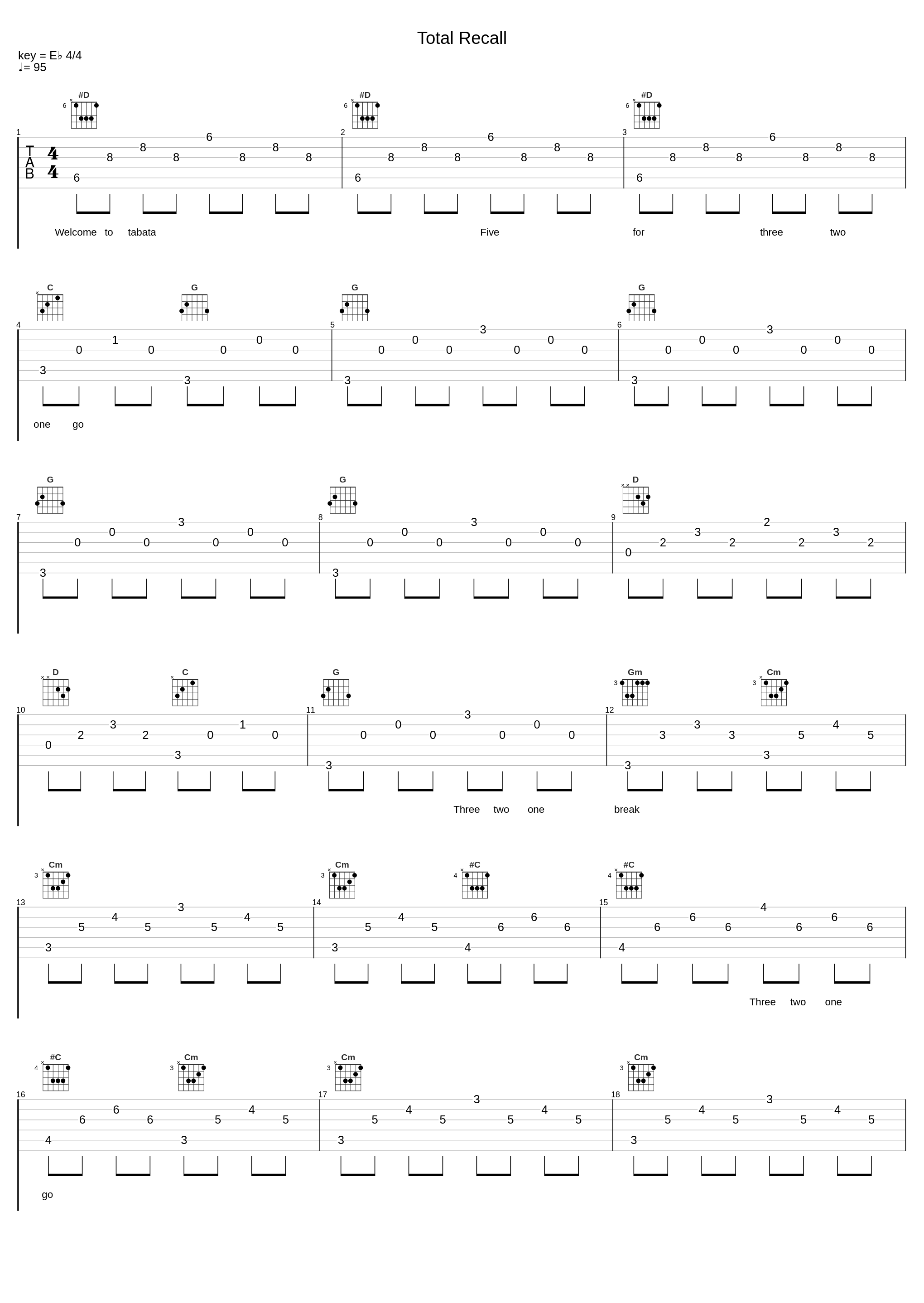 Total Recall_Tabata Music_1