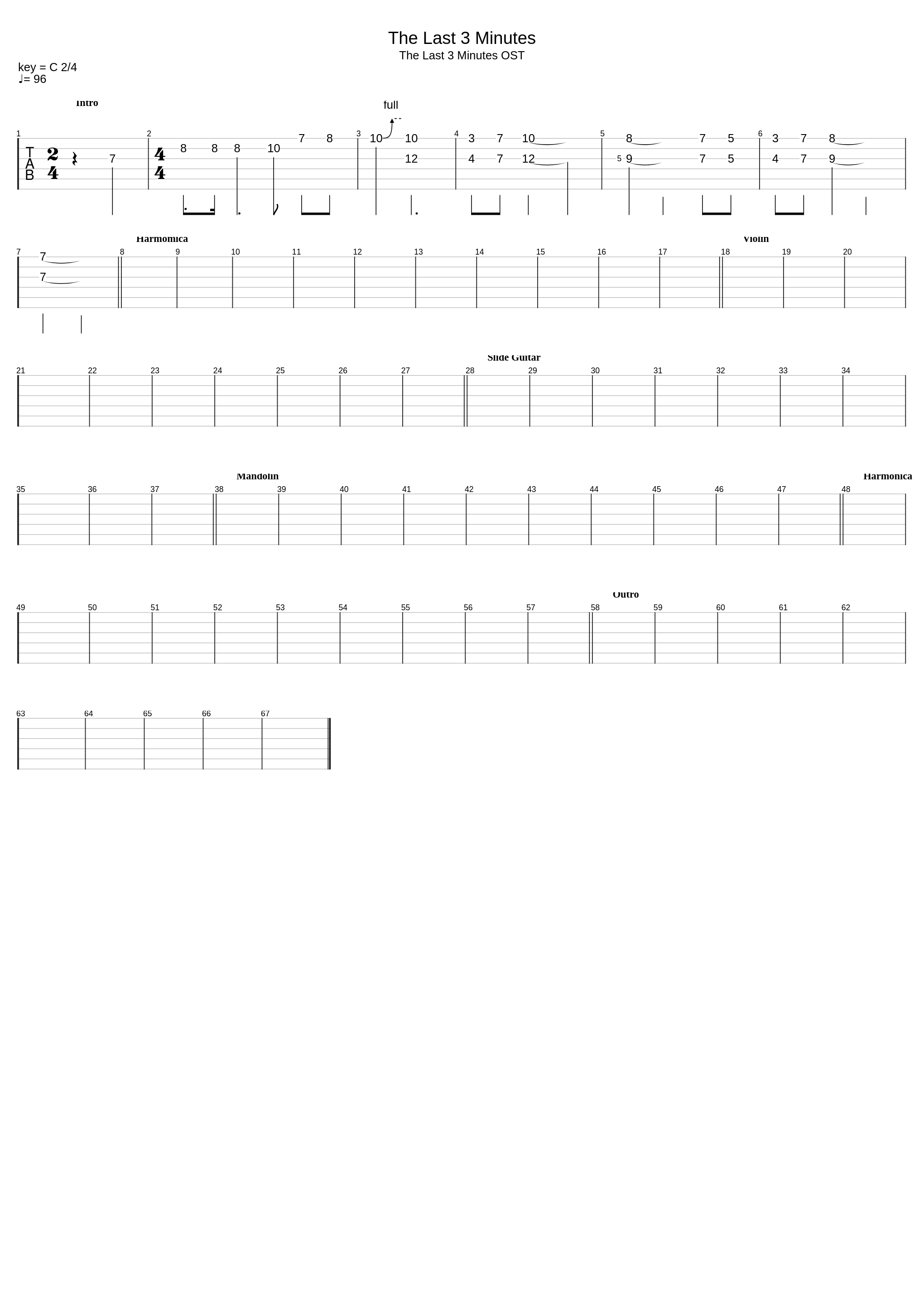 The Last 3 Minutes Theme_Misc. Soundtrack_1
