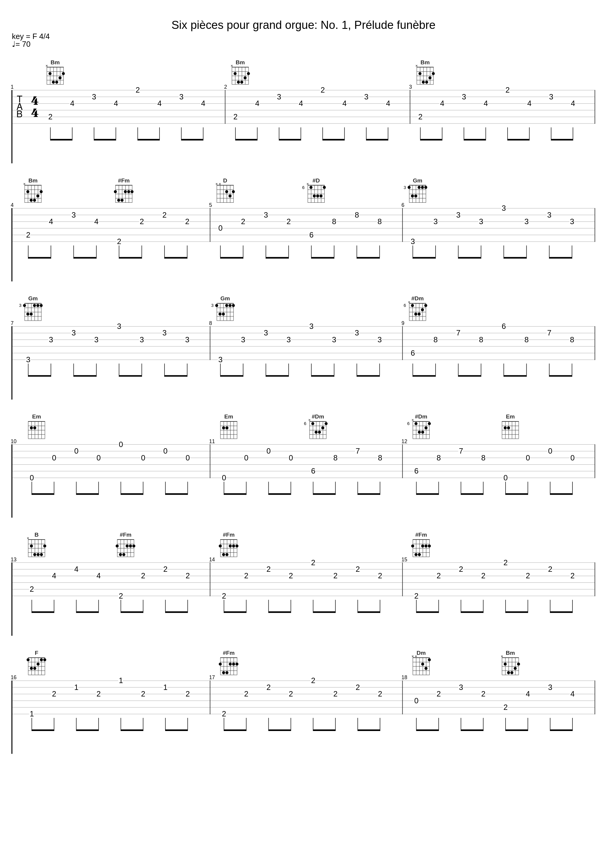 Six pièces pour grand orgue: No. 1, Prélude funèbre_Daniel Roth_1