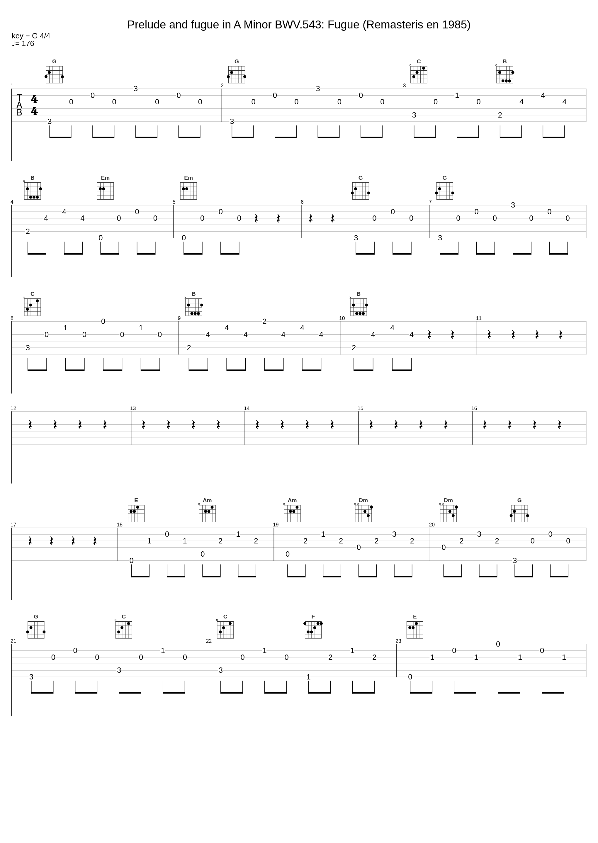 Prelude and fugue in A Minor BWV.543: Fugue (Remasteris en 1985)_Alexis Weissenberg,Alban Berg_1