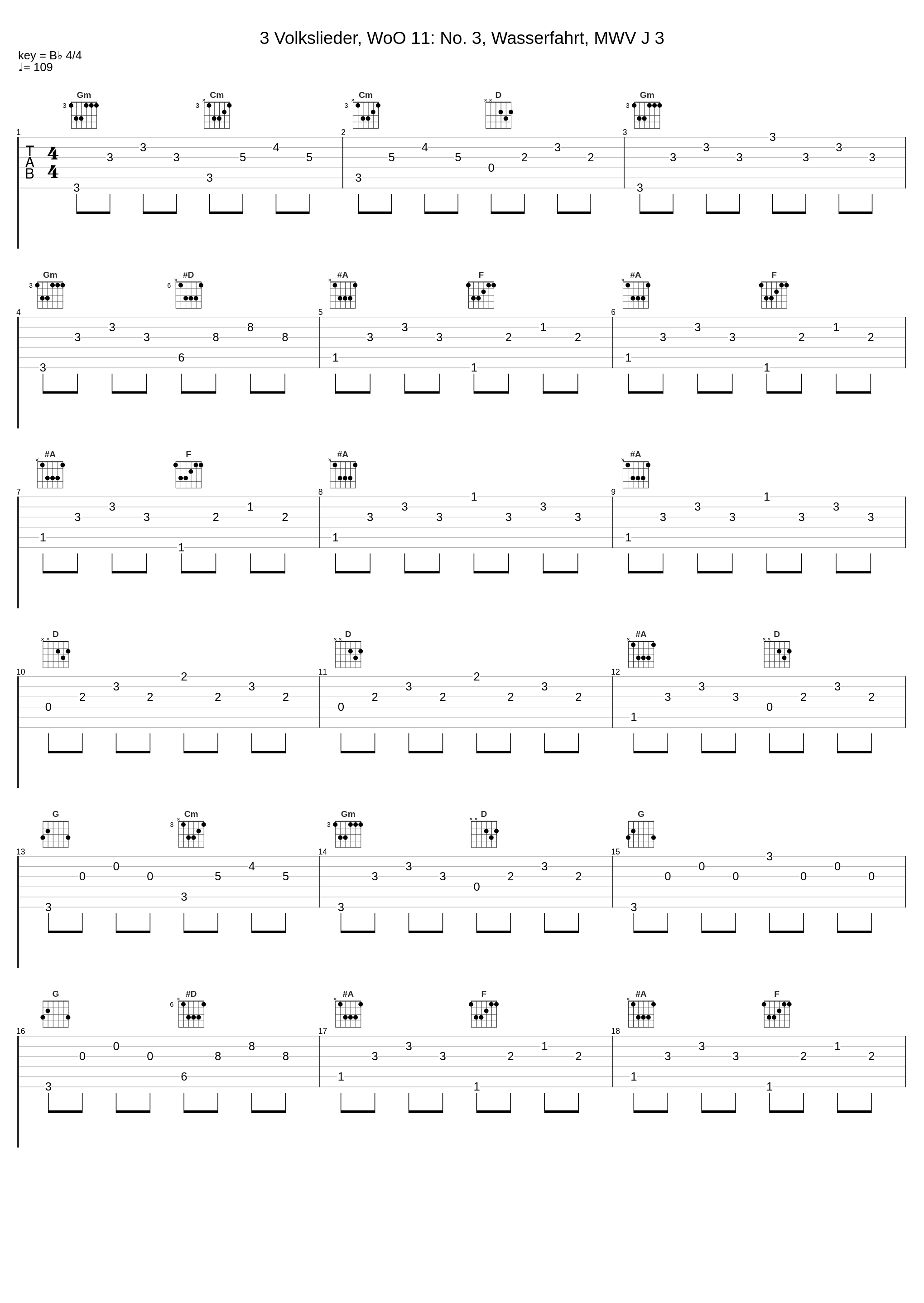 3 Volkslieder, WoO 11: No. 3, Wasserfahrt, MWV J 3_Felicitas Erb,Judith Erb,Doriana Tchakarova_1