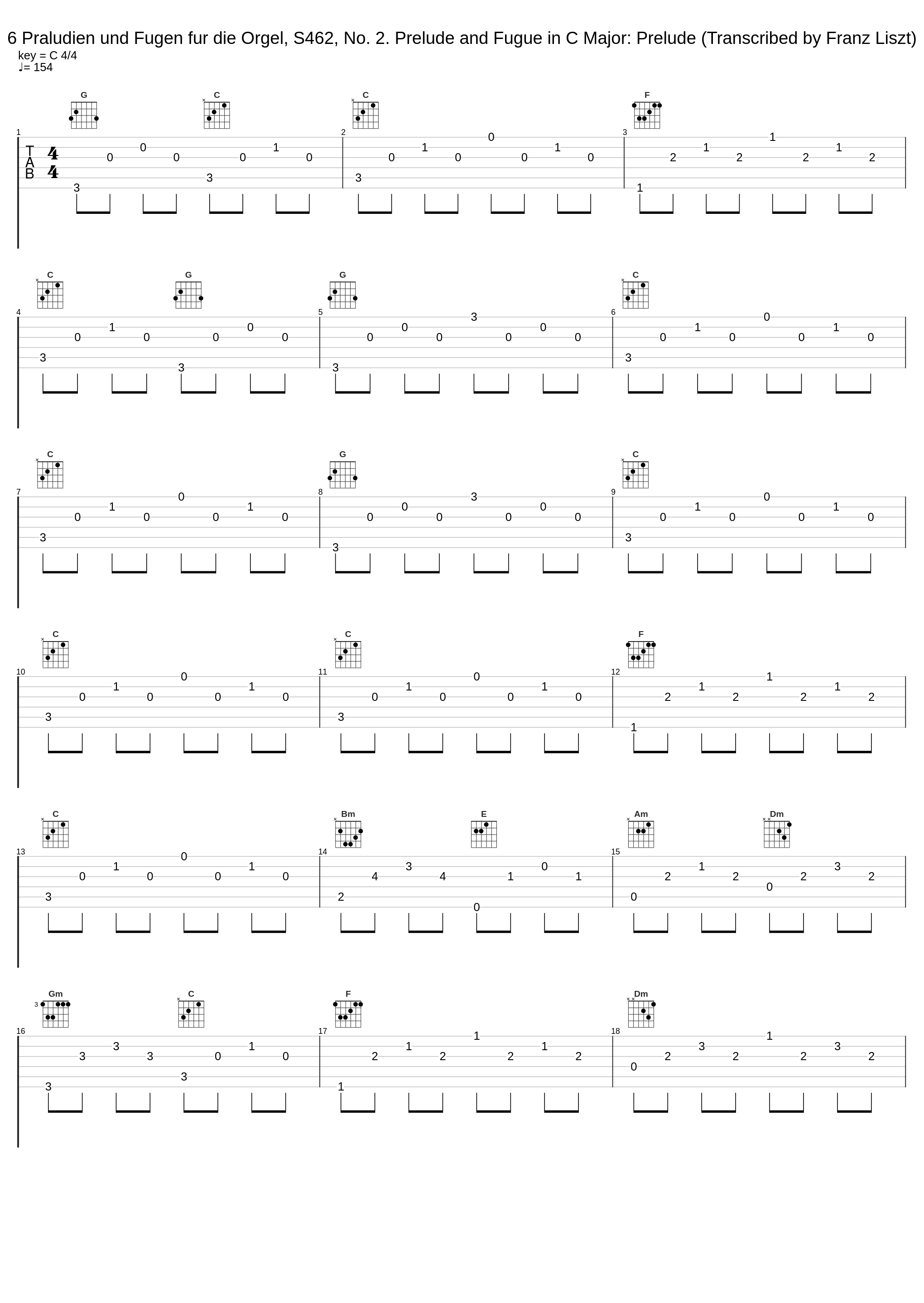 6 Praludien und Fugen fur die Orgel, S462, No. 2. Prelude and Fugue in C Major: Prelude (Transcribed by Franz Liszt)_Artur Pizarro,Franz Liszt_1