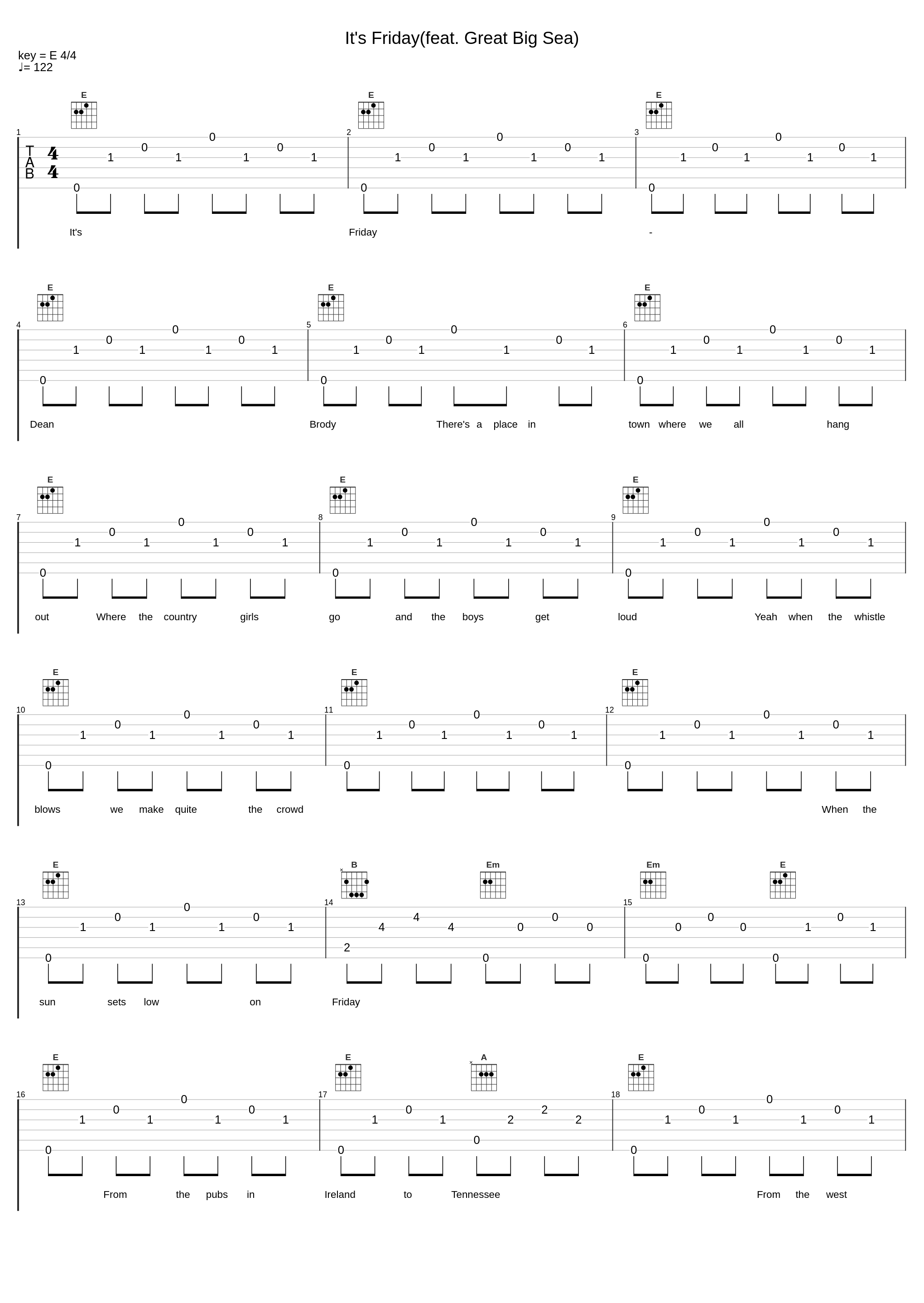 It's Friday(feat. Great Big Sea)_Dean Brody,Great Big Sea_1