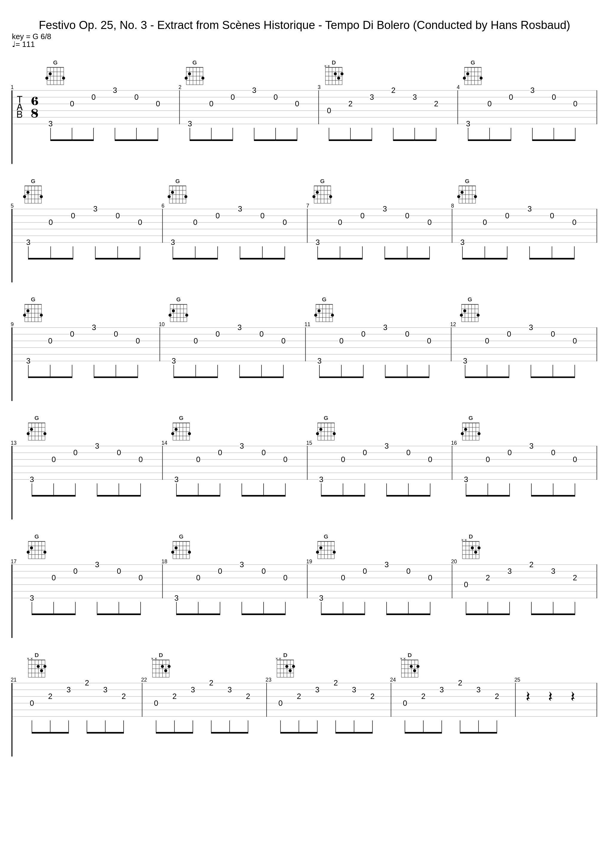 Festivo Op. 25, No. 3 - Extract from Scènes Historique - Tempo Di Bolero (Conducted by Hans Rosbaud)_Berliner Philharmoniker_1