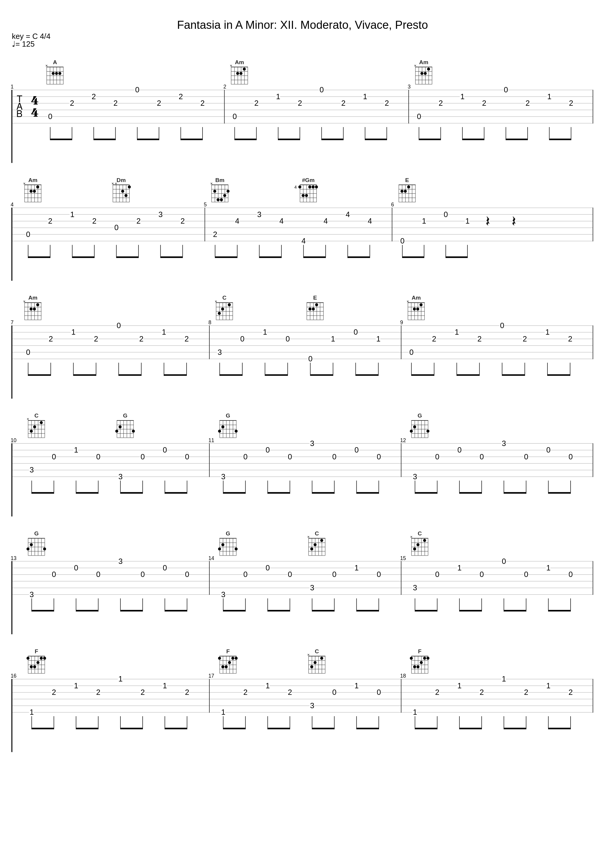 Fantasia in A Minor: XII. Moderato, Vivace, Presto_Carlo Marchione_1