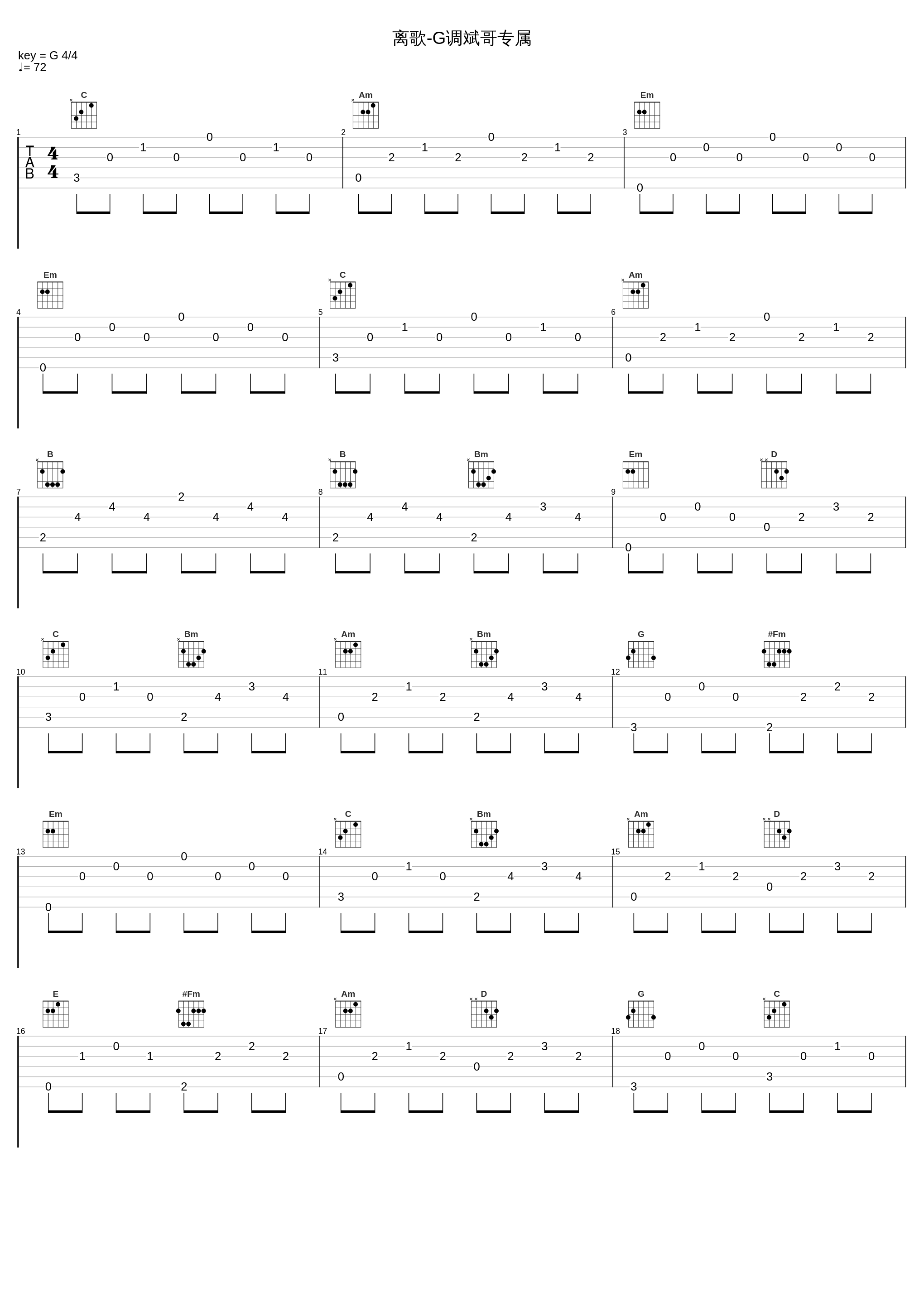 离歌-G调斌哥专属_信乐团_1