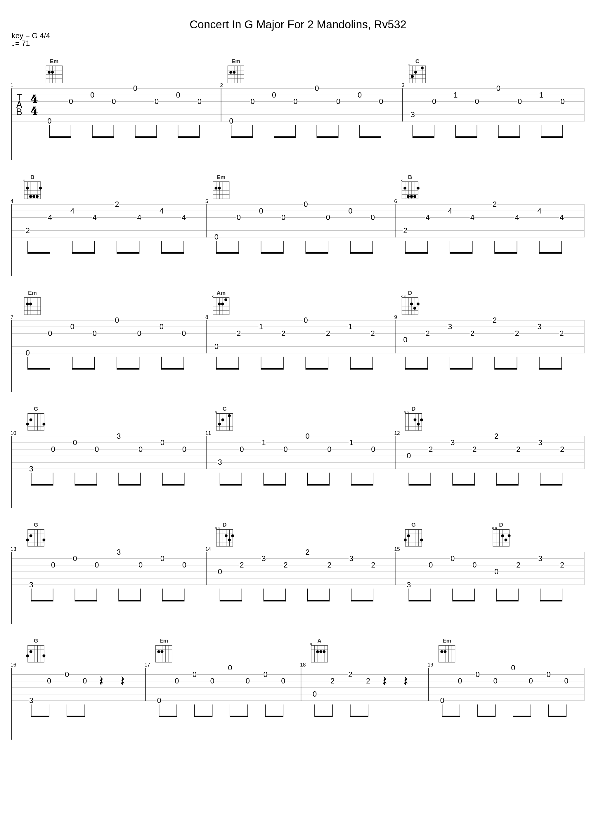 Concert In G Major For 2 Mandolins, Rv532_宗次郎_1