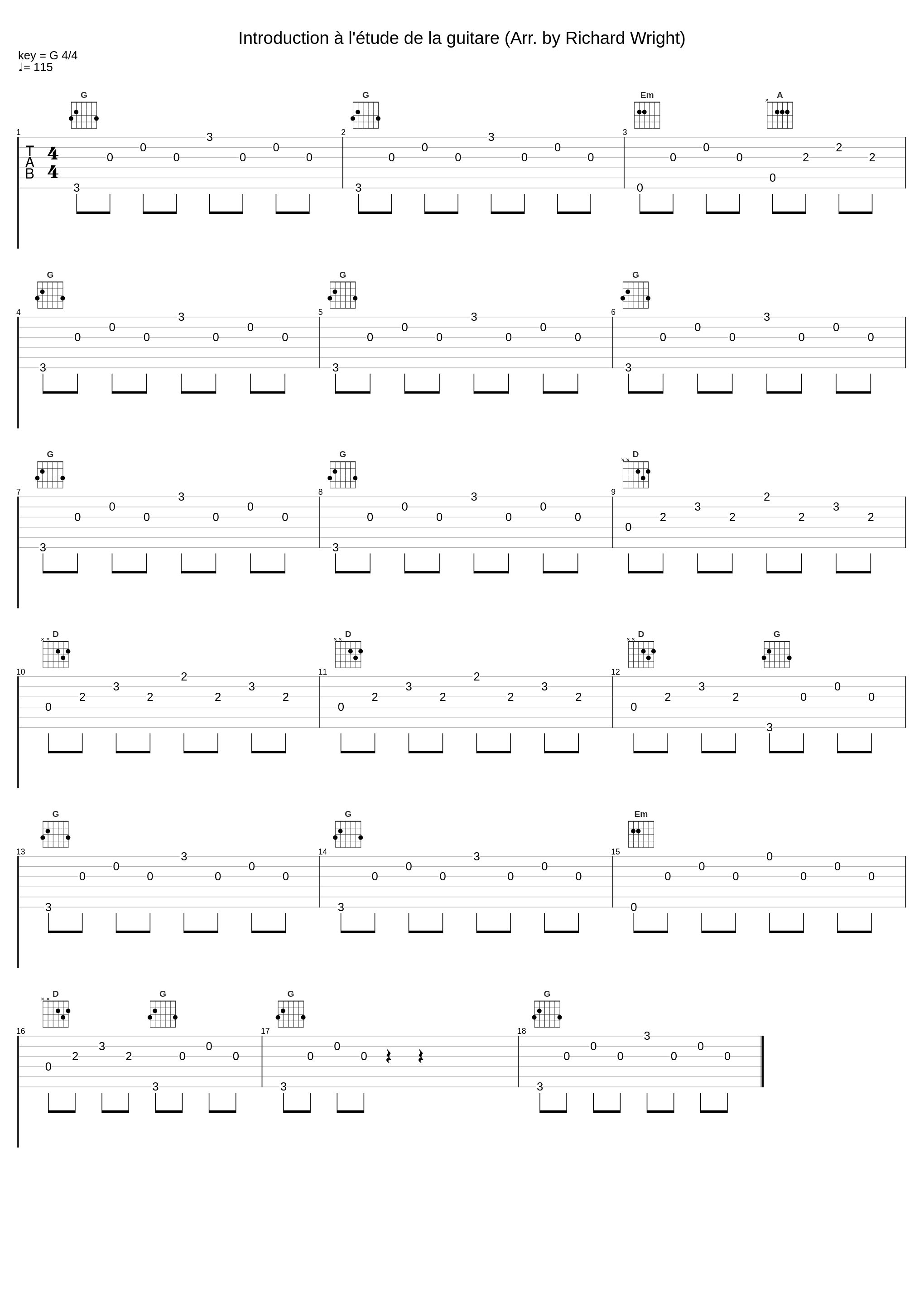 Introduction à l'étude de la guitare (Arr. by Richard Wright)_Gary Ryan,Fernando Sor_1