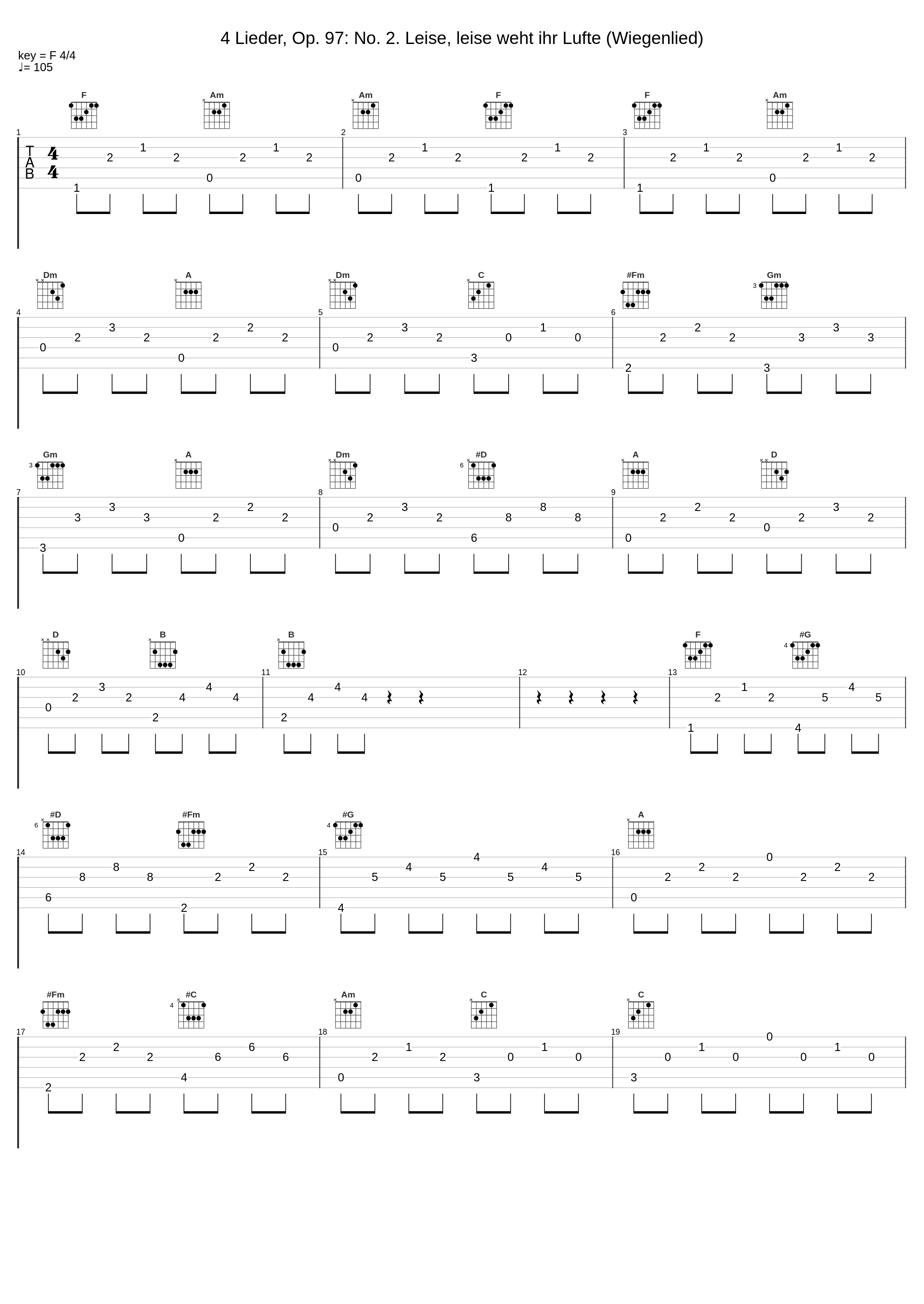 4 Lieder, Op. 97: No. 2. Leise, leise weht ihr Lufte (Wiegenlied)_Iris Vermillion,Peter Stamm_1