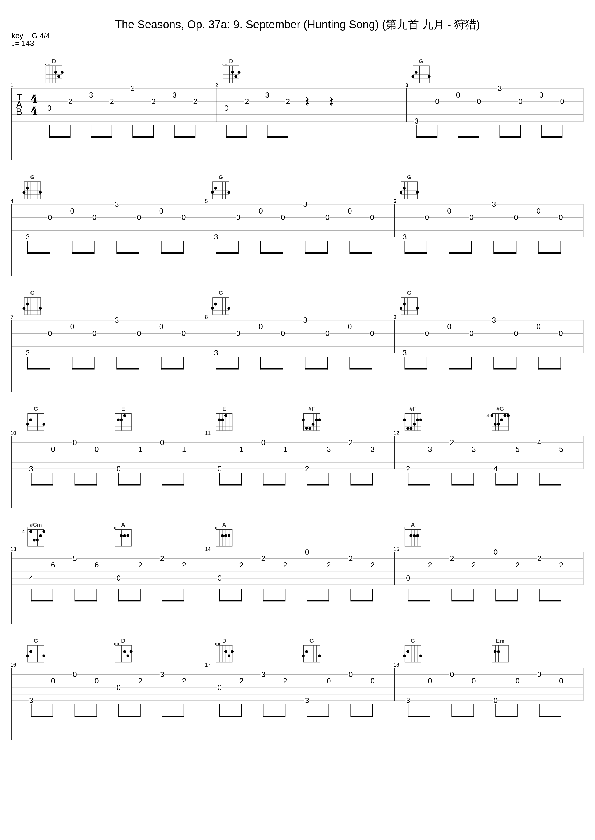 The Seasons, Op. 37a: 9. September (Hunting Song) (第九首 九月 - 狩猎)_Georgi Cherkin,Grigor Palikarov,Classic FM Orchestra_1