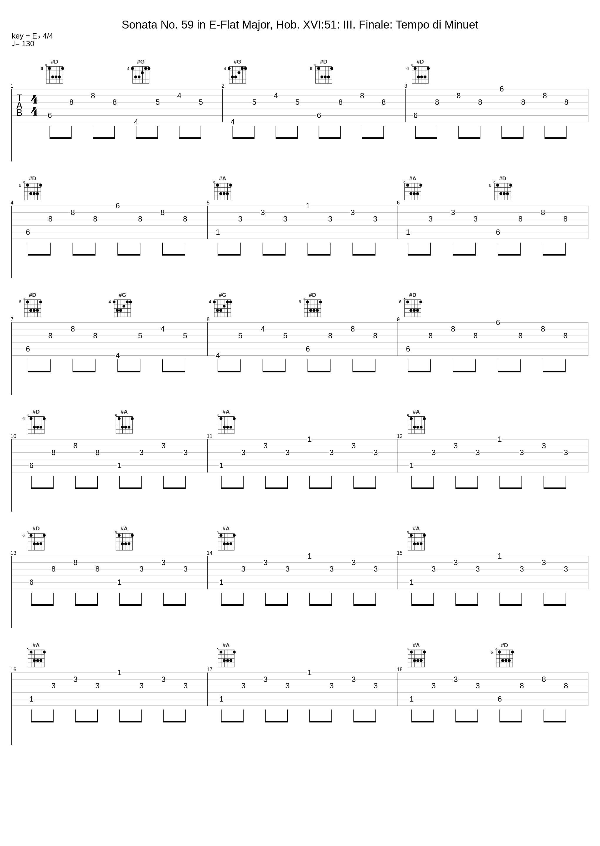 Sonata No. 59 in E-Flat Major, Hob. XVI:51: III. Finale: Tempo di Minuet_傅聪_1