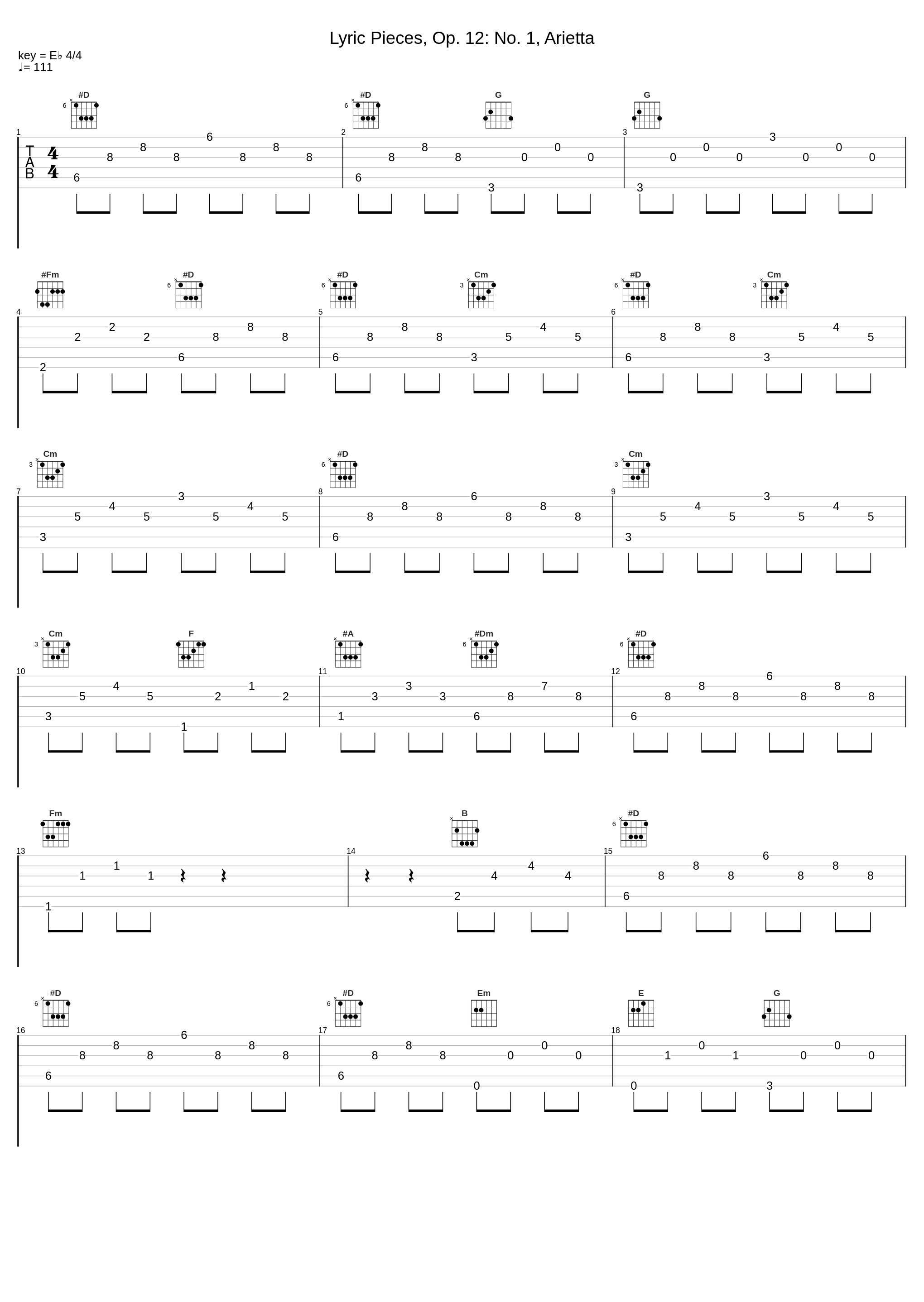 Lyric Pieces, Op. 12: No. 1, Arietta_Carlo Balzaretti_1