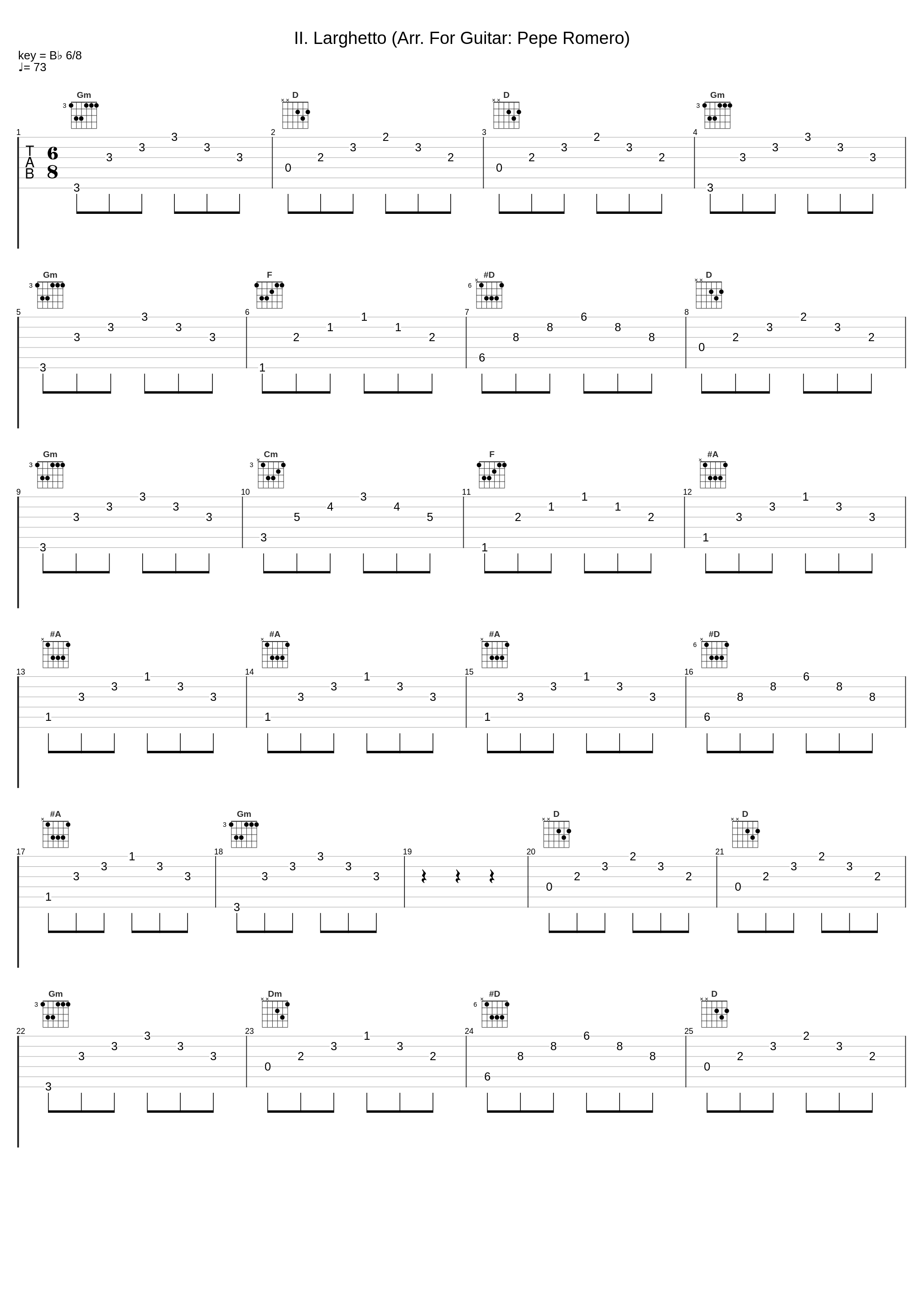 II. Larghetto (Arr. For Guitar: Pepe Romero)_Pepe Romero,I Musici_1