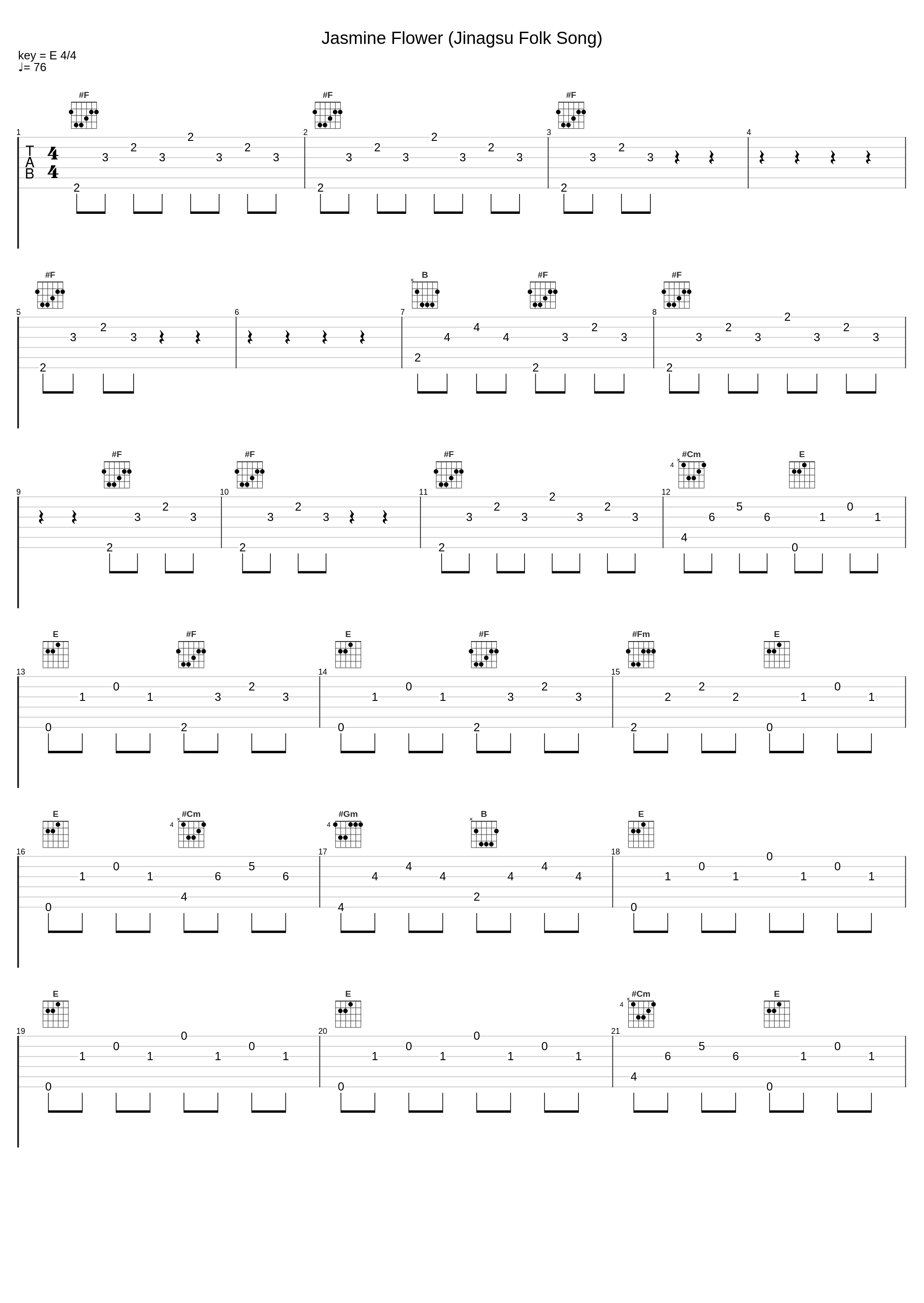 Jasmine Flower (Jinagsu Folk Song)_I Ching_1