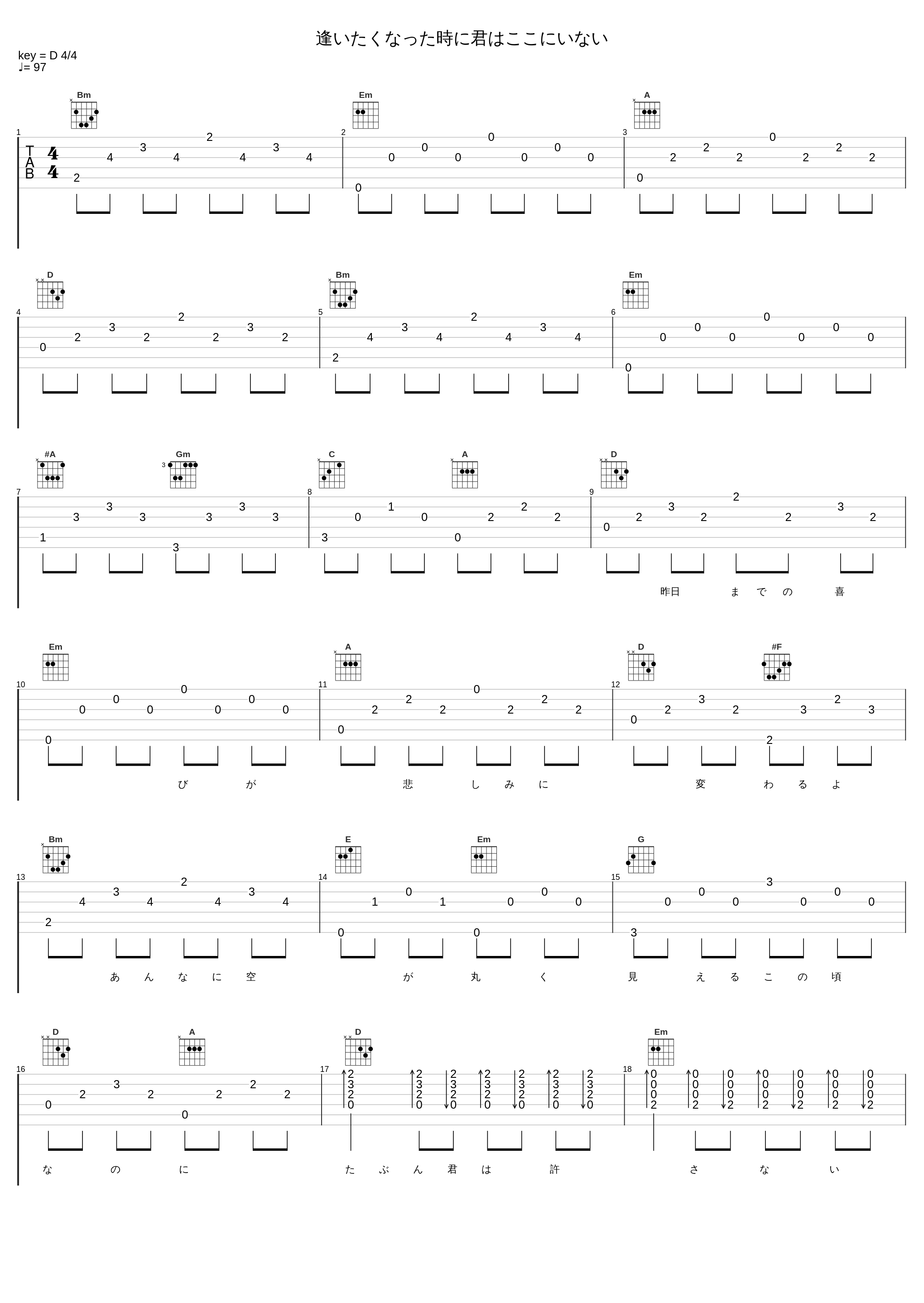 逢いたくなった時に君はここにいない_南方之星_1