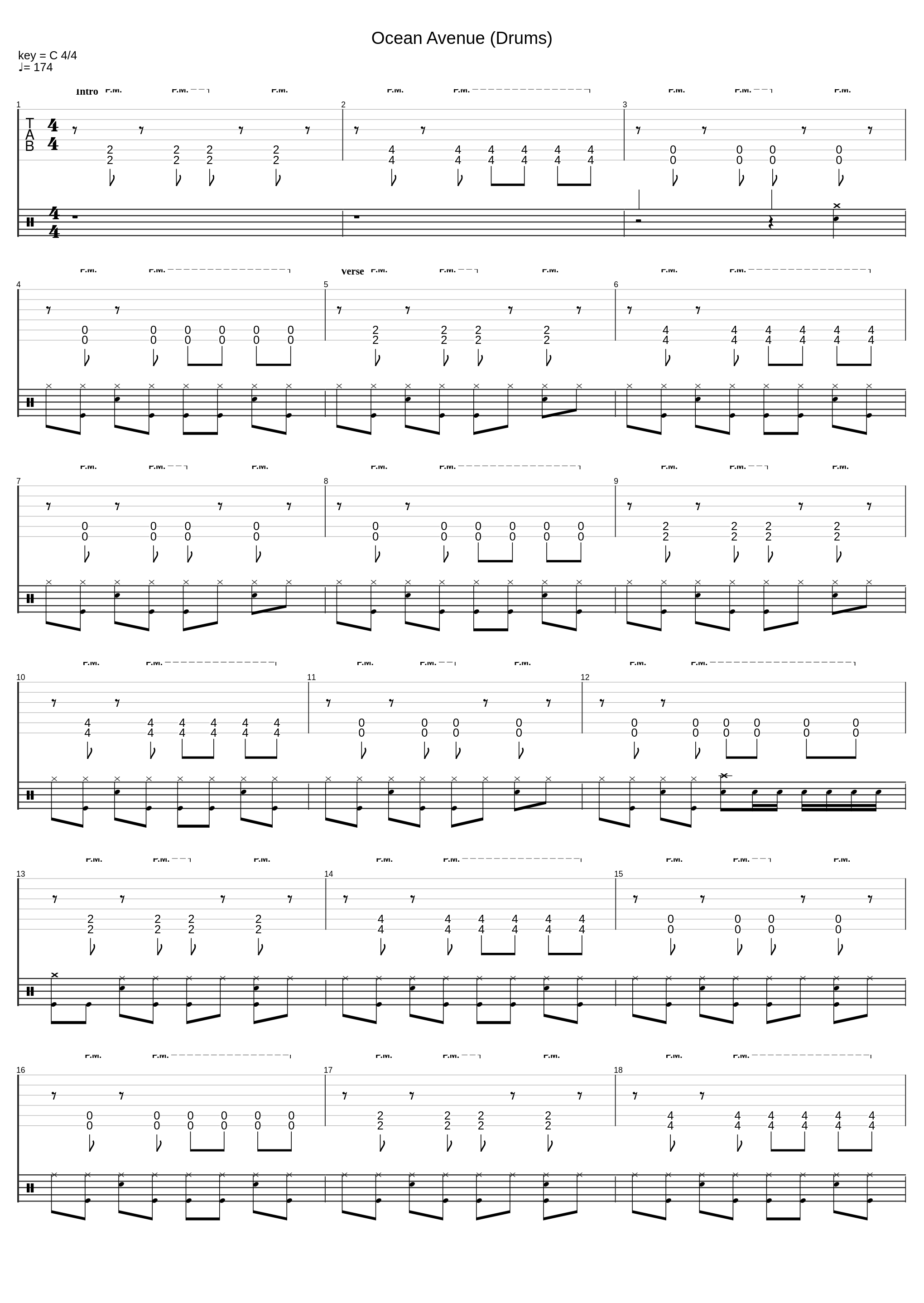 Ocean Avenue (Drums)_Yc_1