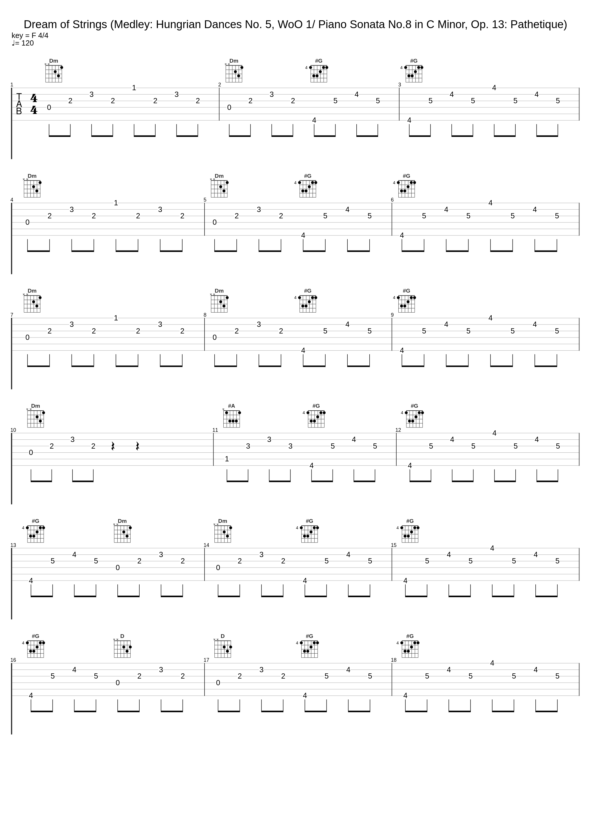 Dream of Strings (Medley: Hungrian Dances No. 5, WoO 1/ Piano Sonata No.8 in C Minor, Op. 13: Pathetique)_Soo Guitar,Johannes Brahms,Ludwig van Beethoven_1