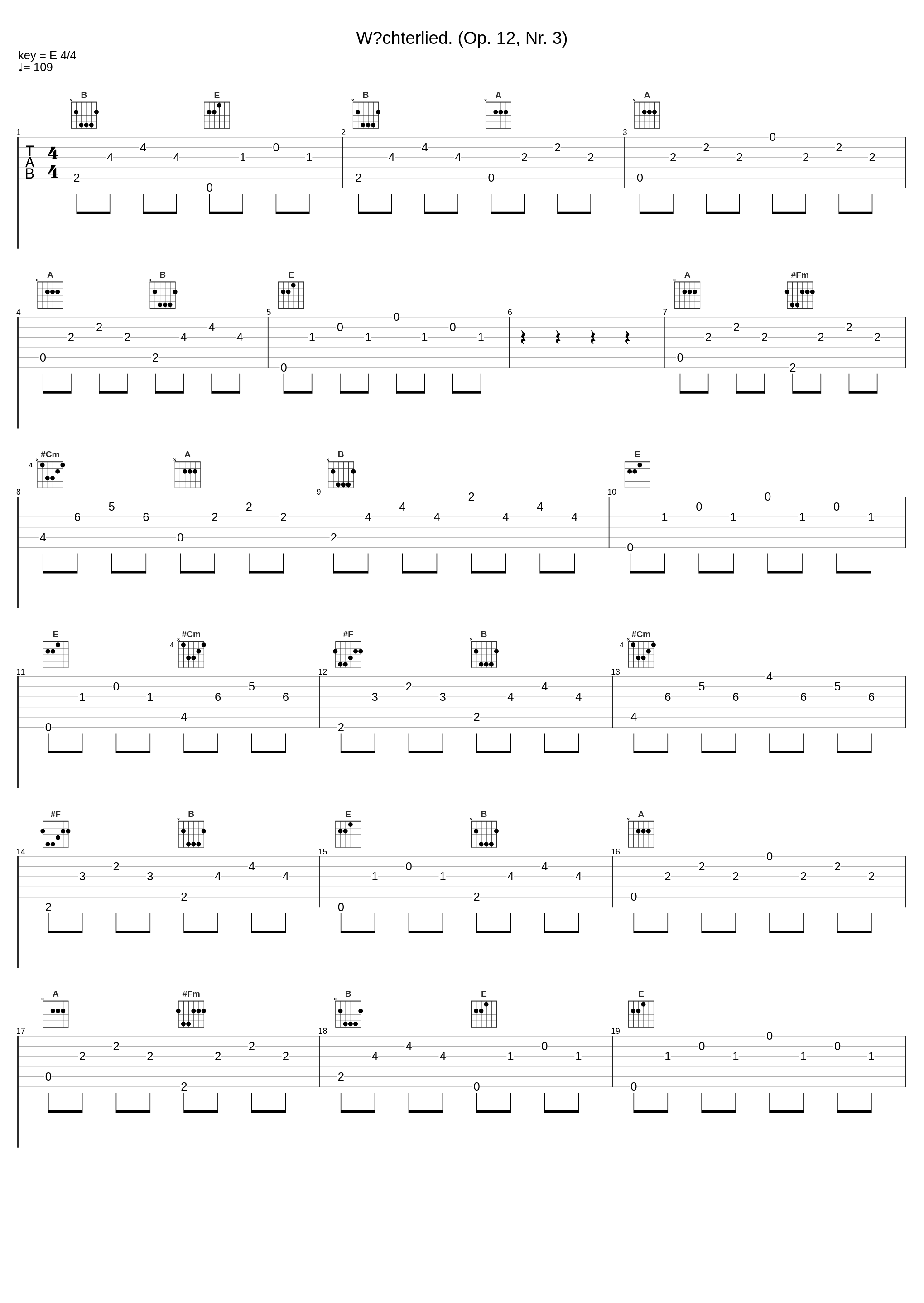 Wächterlied. (Op. 12, Nr. 3)_Johan Bril,Edvard Grieg_1